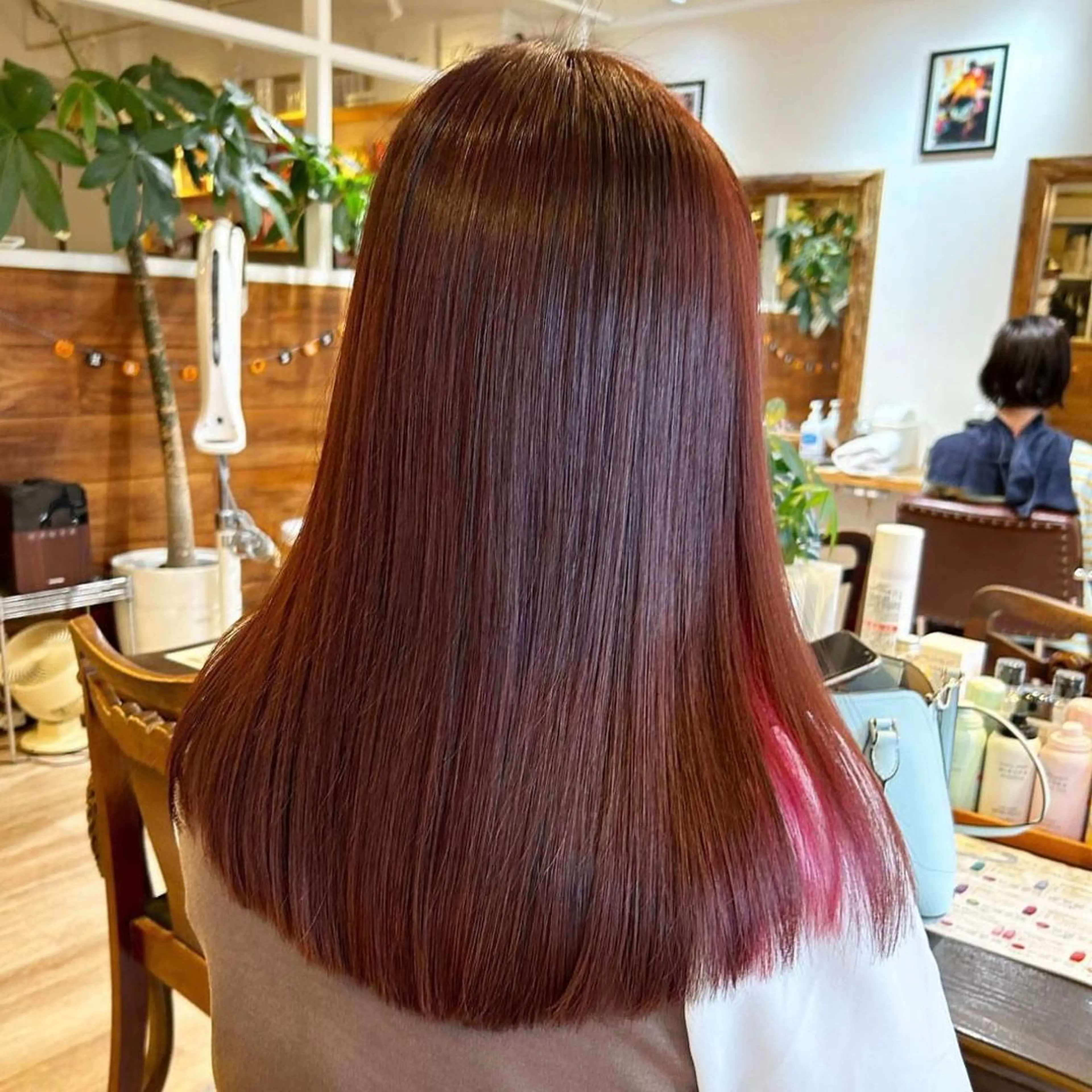 ロング カラー ブリーチ ケアブリーチ カシス ダブルカラー イルミナカラー 縮毛矯正 𝙎𝙚𝙞𝙧𝙖 ☆カット/パーマのヘアスタイル