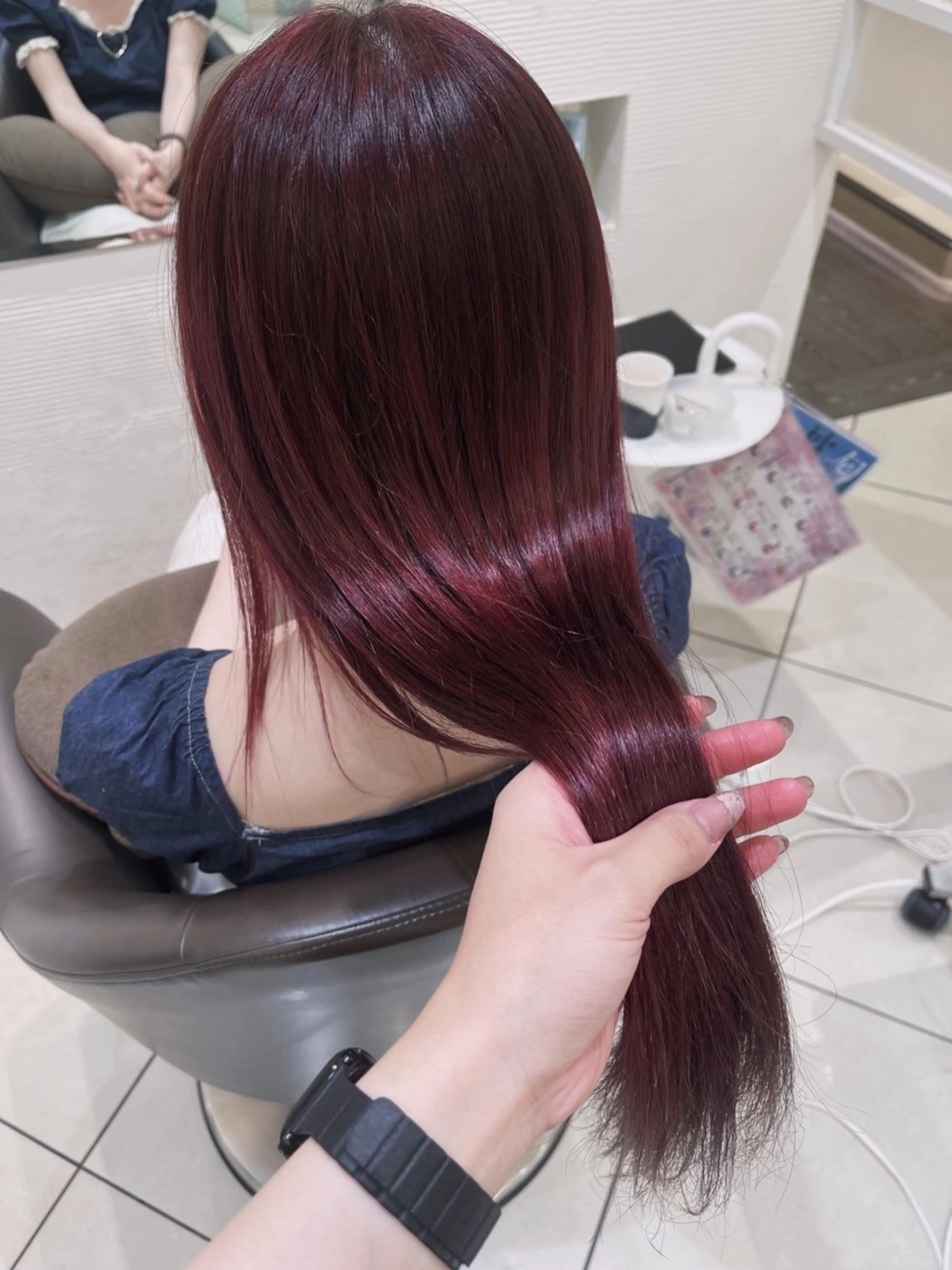 ロング カラー 💖大人韓国ヘア💖 韓国艶カラー【銀座】のヘアスタイル