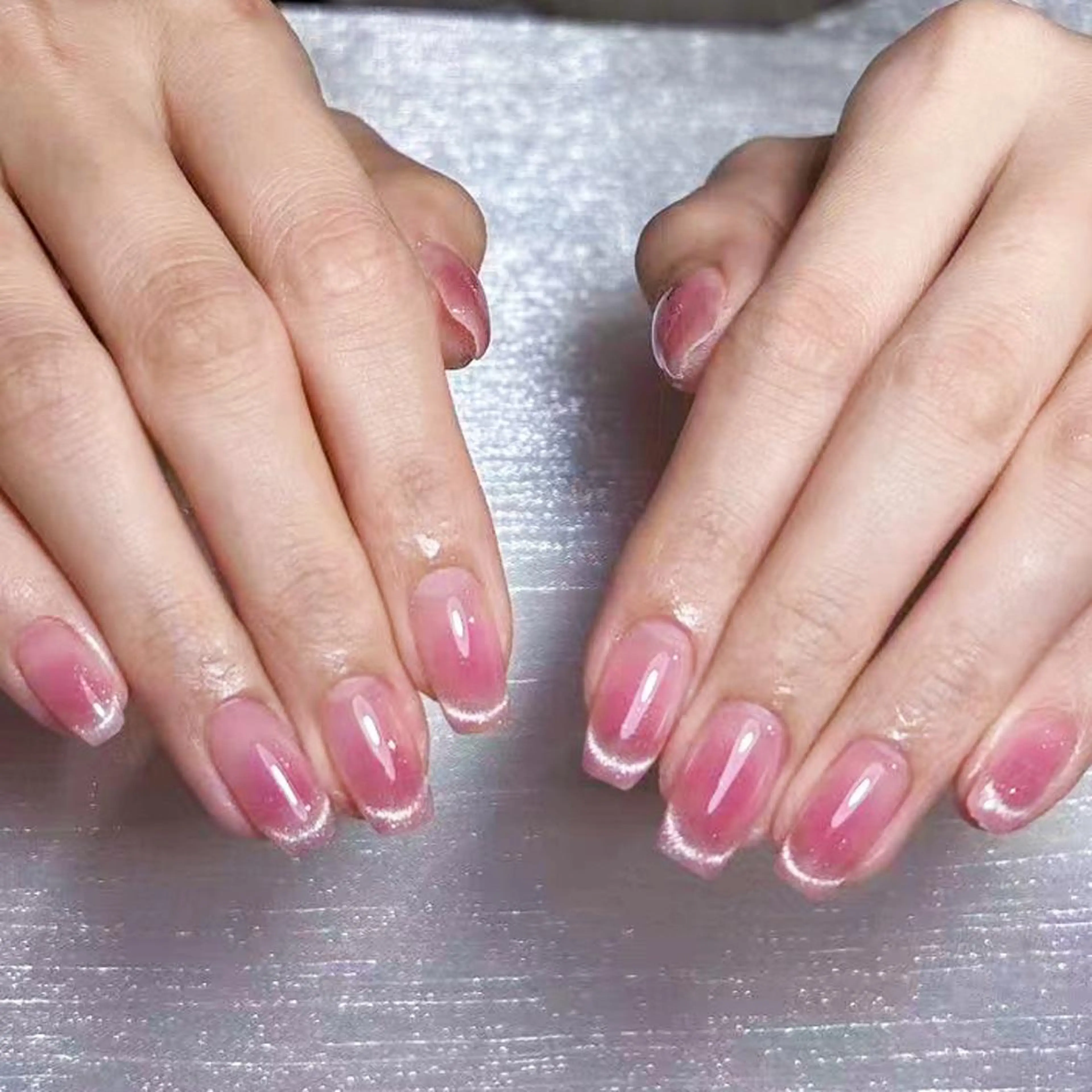 ネイル アートネイル オーロラネイル ガーリー キラキラネイル 韓国ネイル ハンドネイル DIANMOND NAIL🌸のネイルデザイン