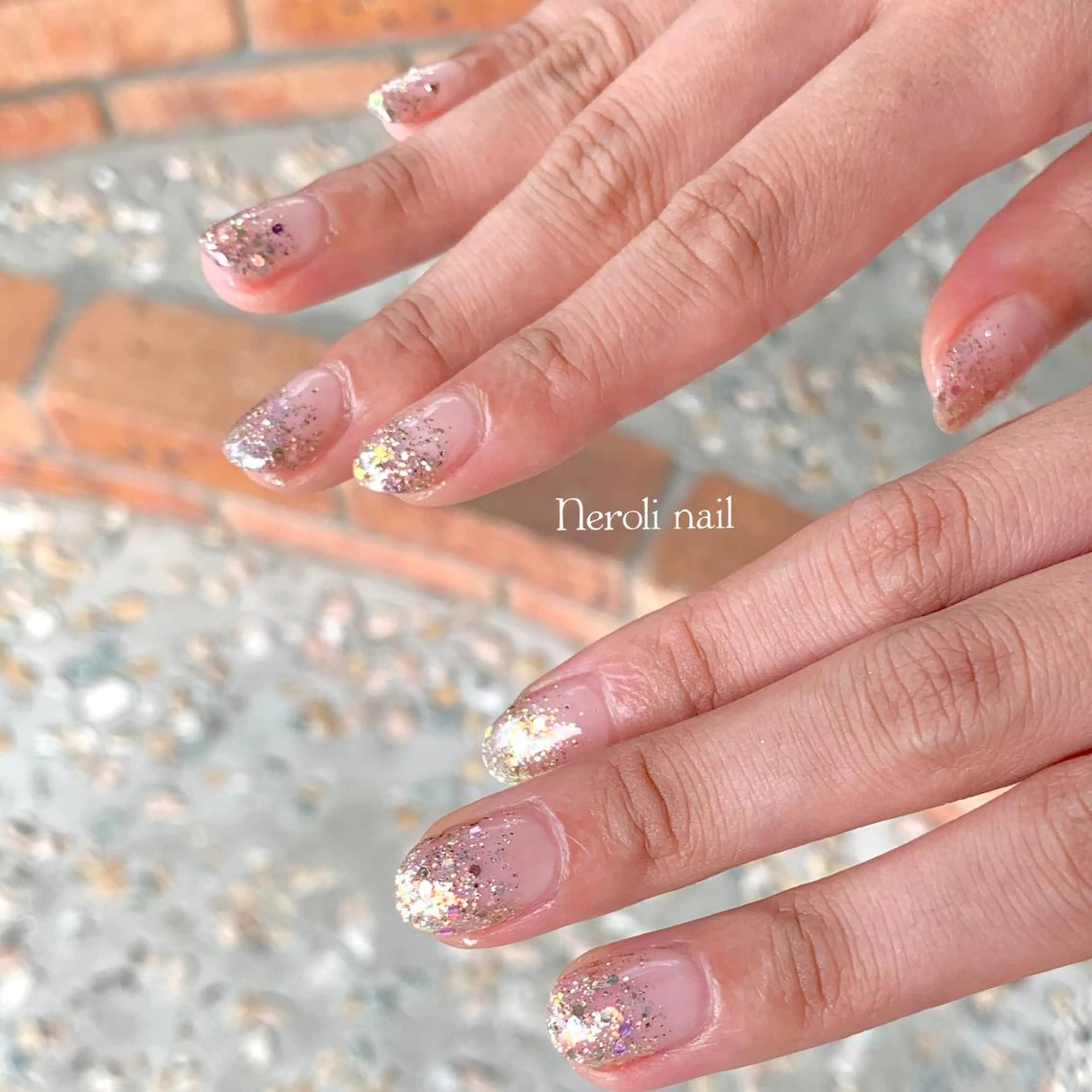 ネイル グラデーション ラメ(グリッター) ラメグラデーション Neroli nail所属・Neroli nailのネイルデザイン