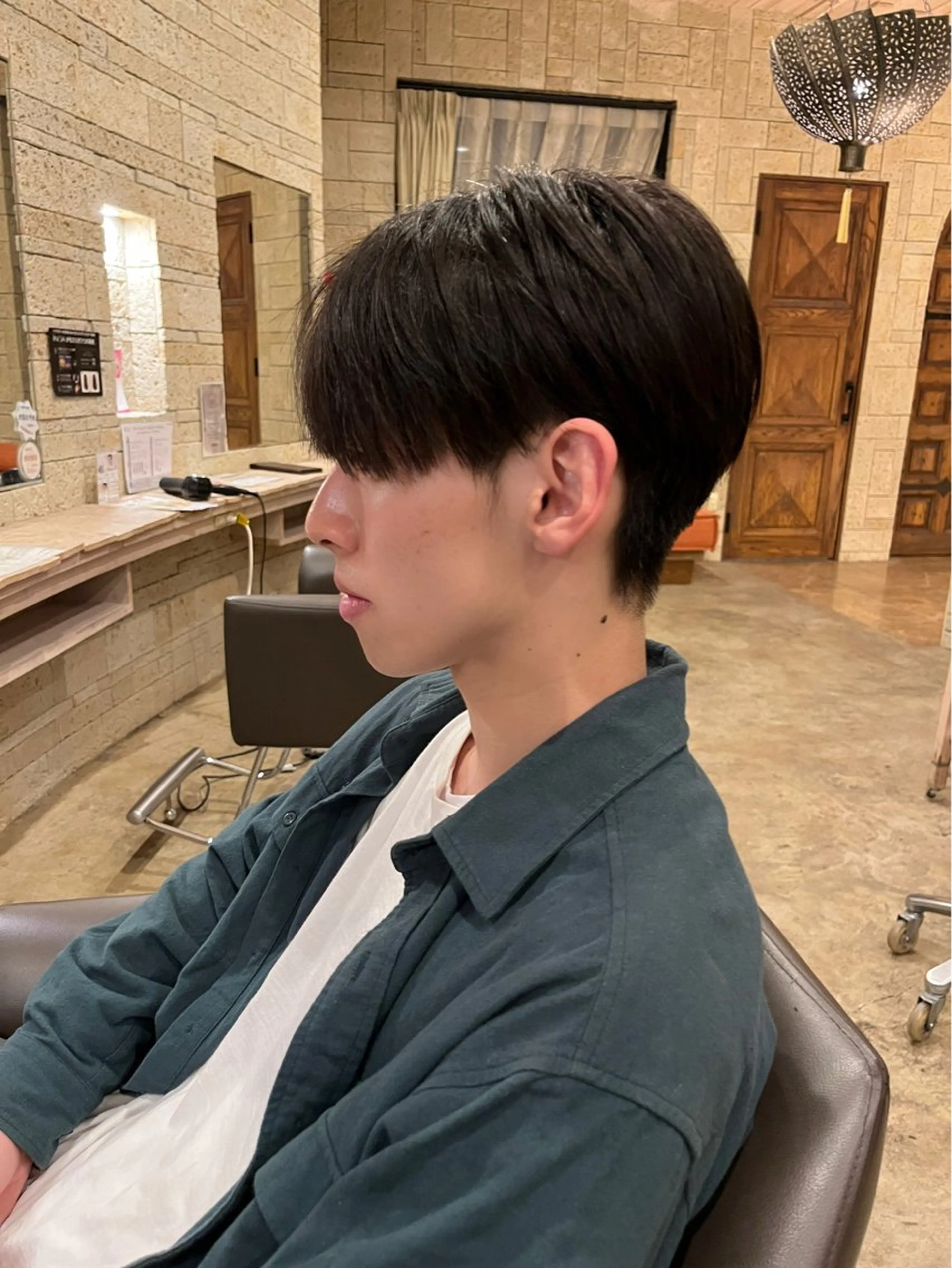 ショート メンズ マッシュ シースルーマッシュ カット ヘッドスパ パーマ/艶カラー/ 髪質改善/伊藤愛麻のヘアスタイル