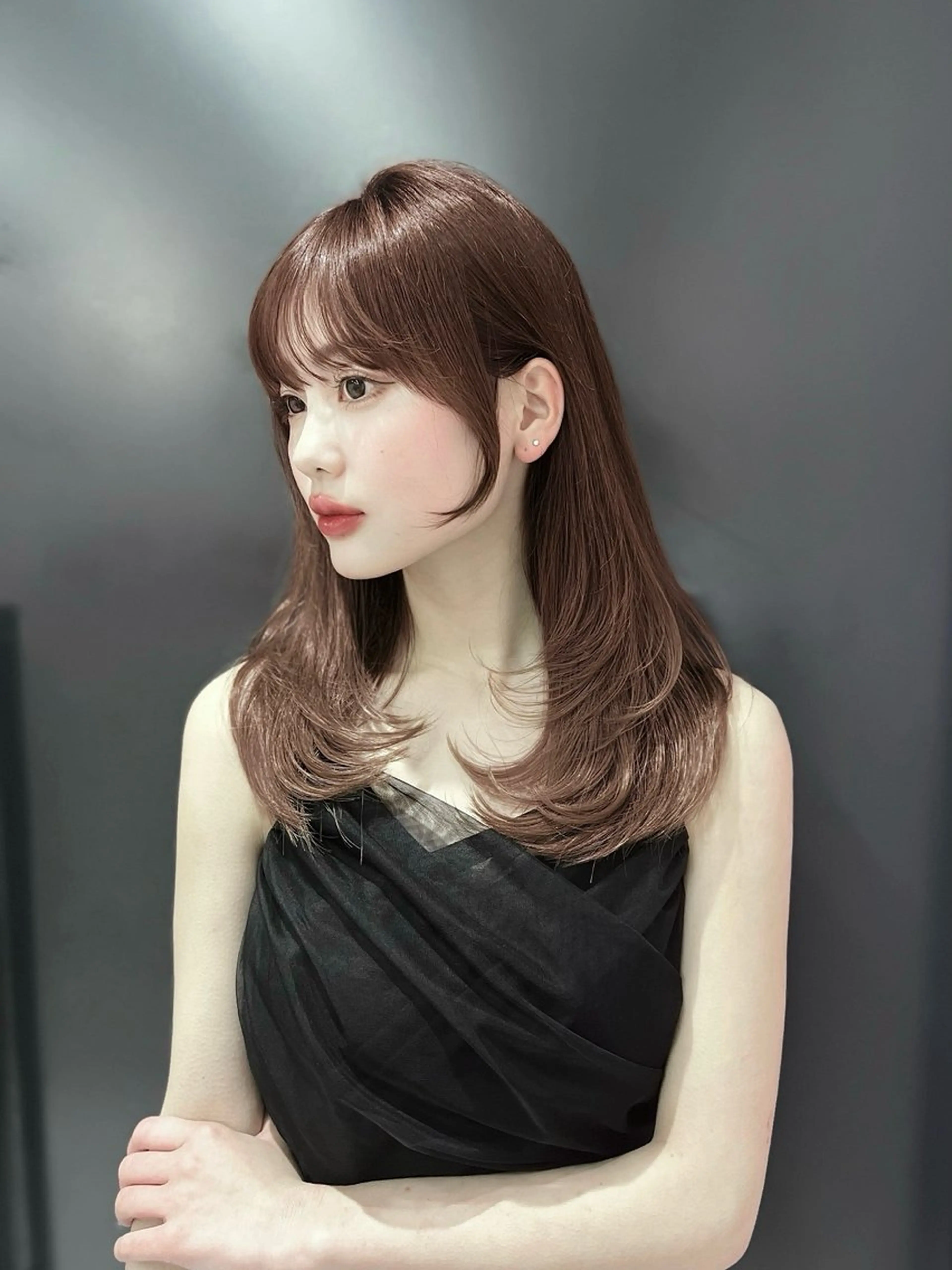 セミロング カット ヘアカラー トリートメント 韓国/縮毛矯正/ カンタのヘアスタイル