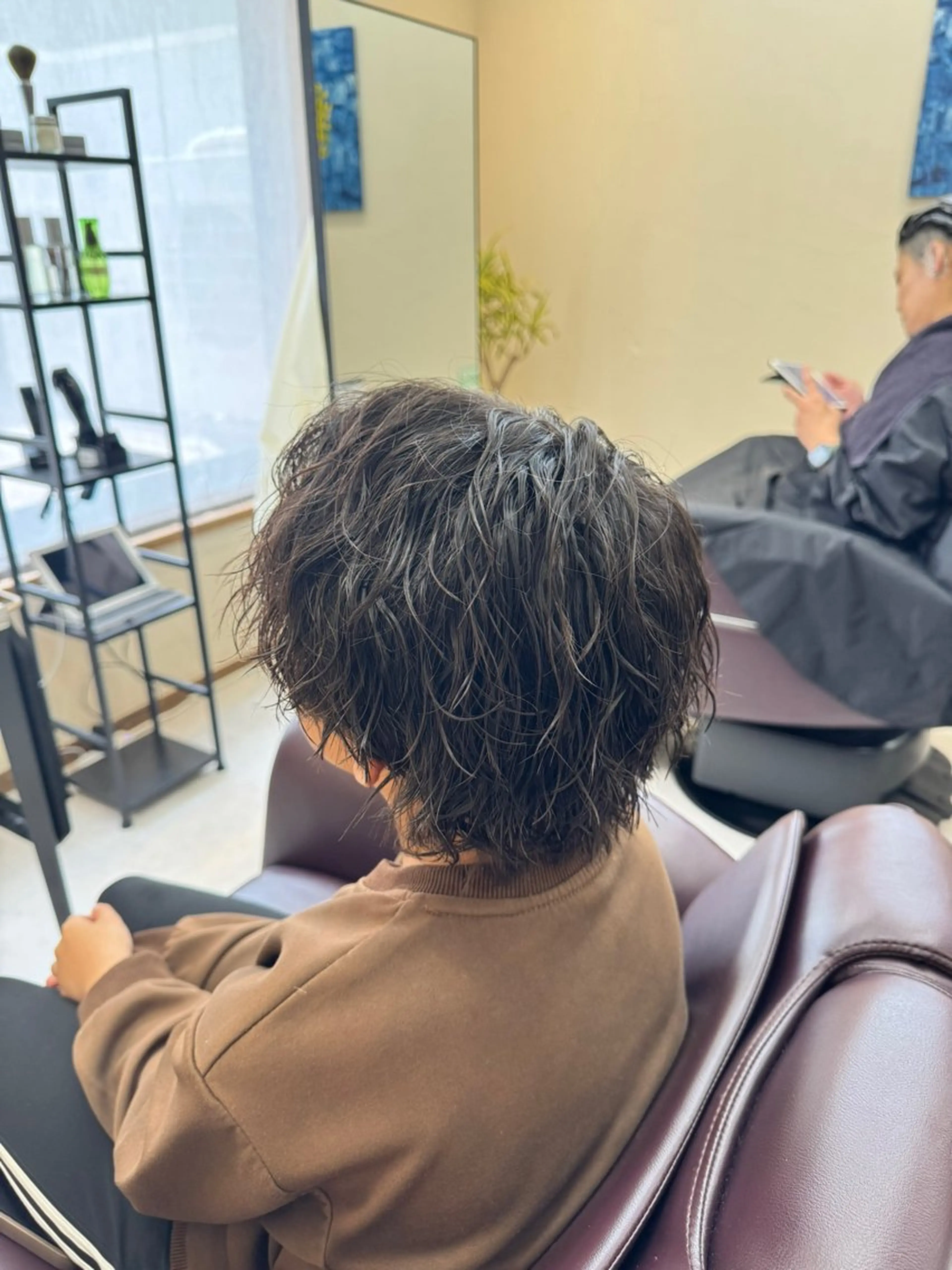 パーマ メンズ メンズパーマ メンズウルフカット ウルフカット 梅本 淑人のヘアスタイル