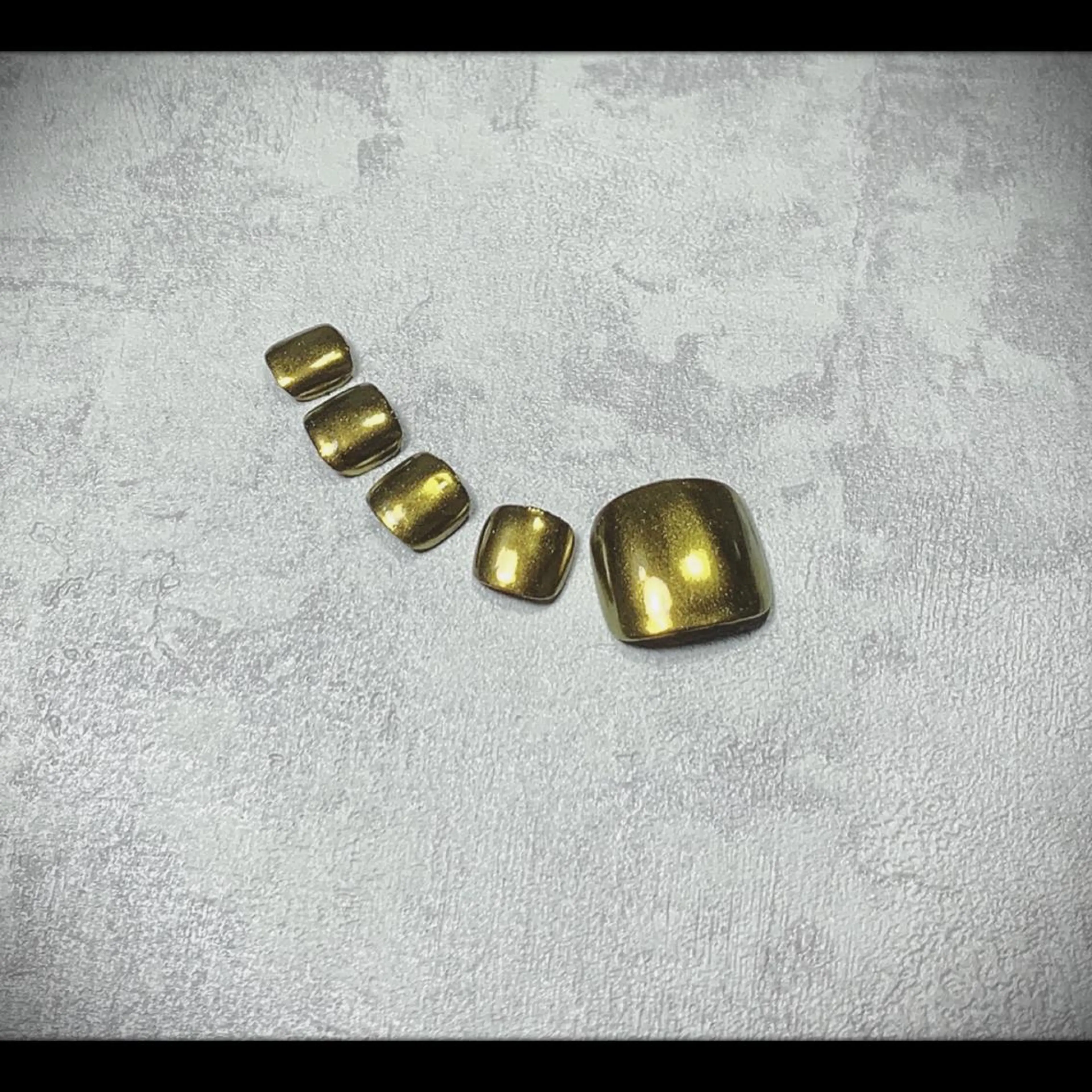 ネイル ブルー ゴールド ミラーネイル ピンク 赤色 フットネイル M nail 市原市ちはら台のネイルデザイン