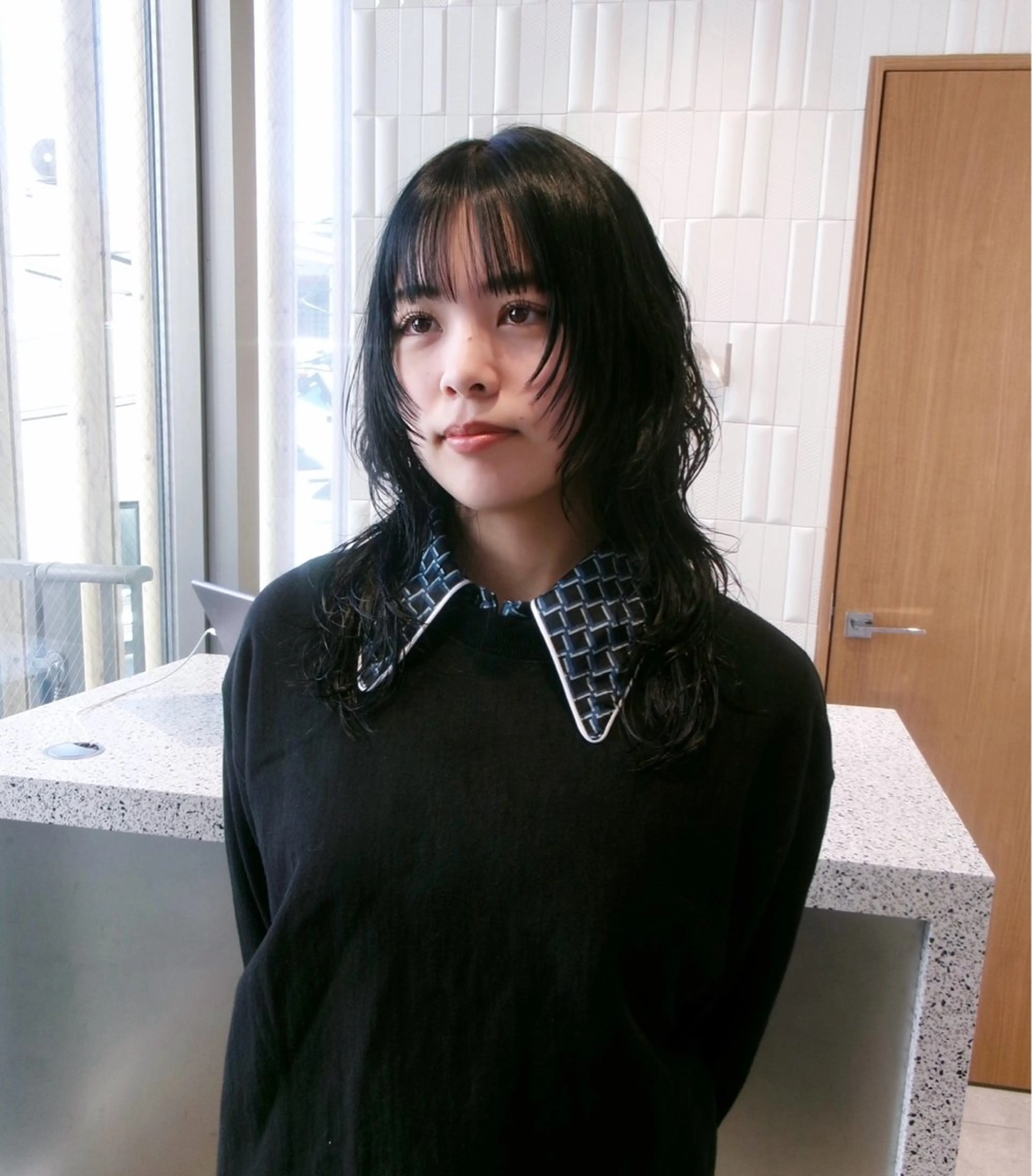 ミディアム パーマ ミディアムレイヤー ミディアムパーマ レイヤーカット カット パーマ ✂︎ウルフカット /レイヤーカット✂︎のヘアスタイル