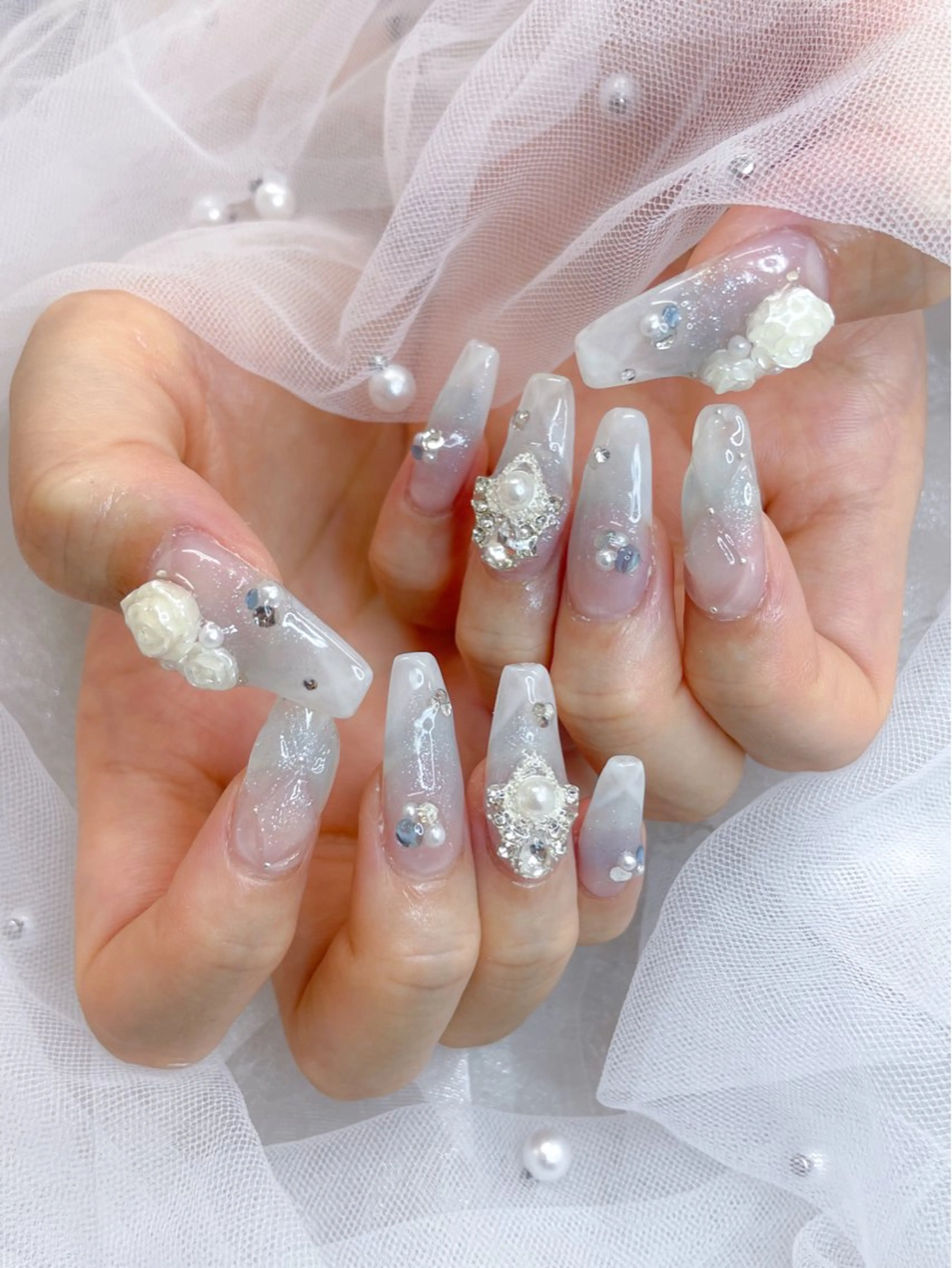 ネイル 持ち込み ハンドネイル 五十嵐 美智のネイルデザイン