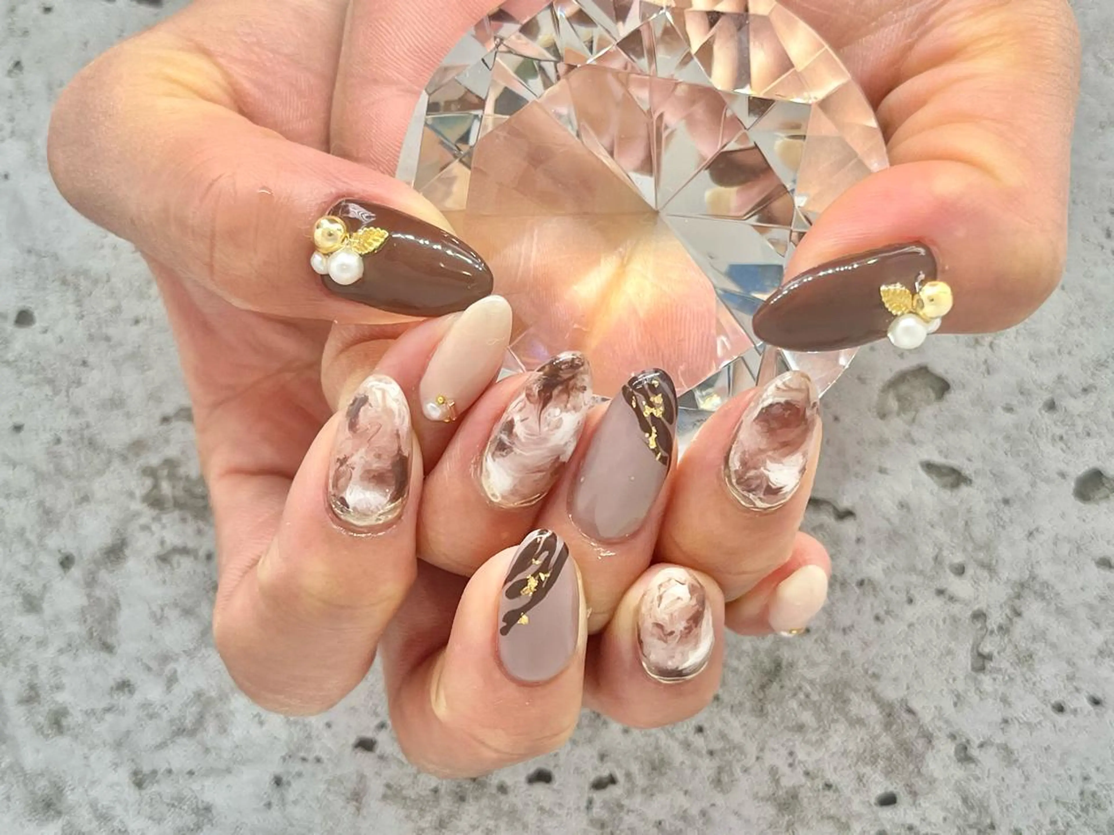 ネイル スカルプネイル バレンタイン Megumi Nailのネイルデザイン