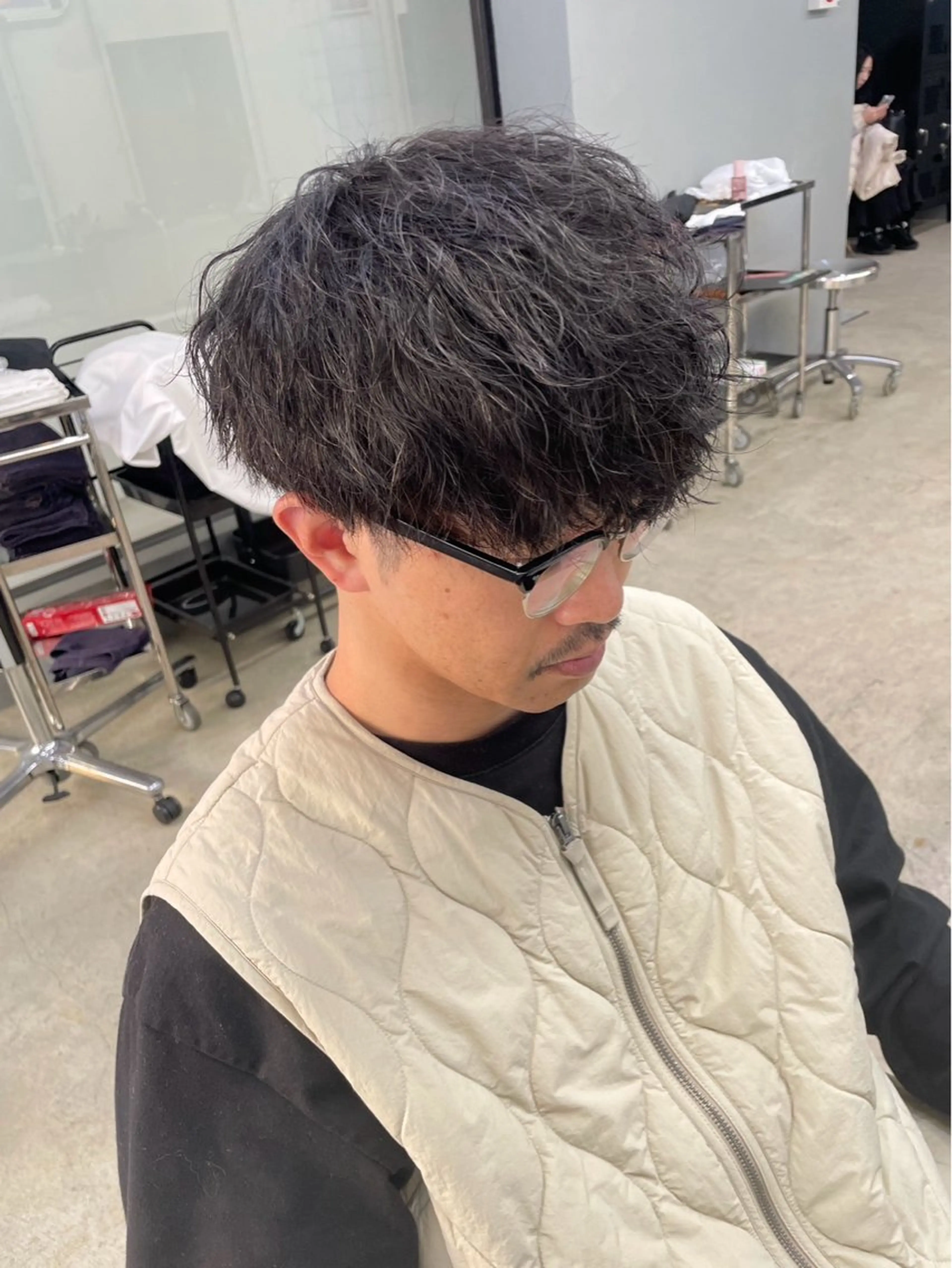 ショート パーマ メンズ カット パーマ メンズ専門サロン wokeのヘアスタイル