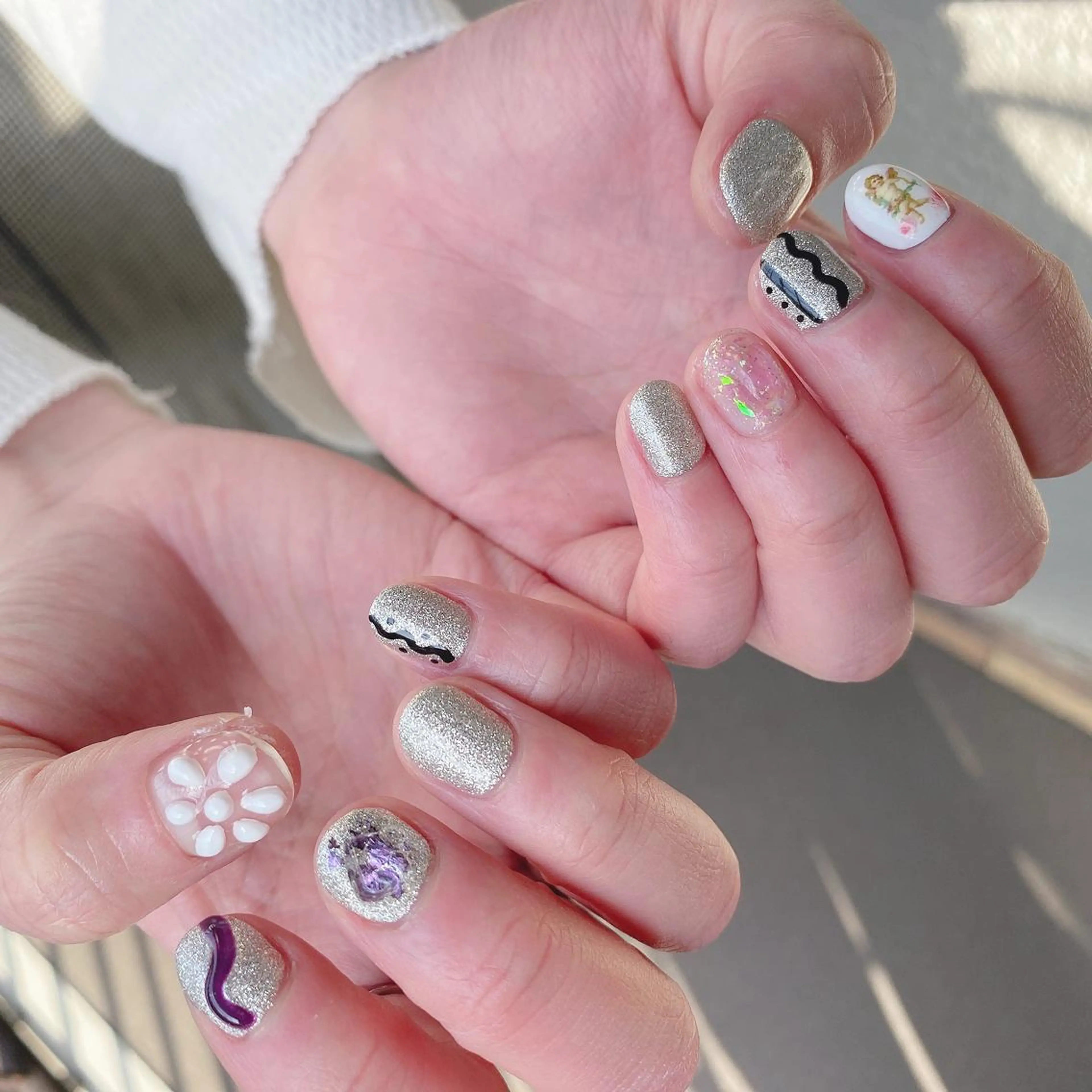 ネイル アートネイル オーロラネイル ジェルネイル 韓国ネイル ニュアンスネイル To Me Nail所属・🩵 mei🩵のネイルデザイン