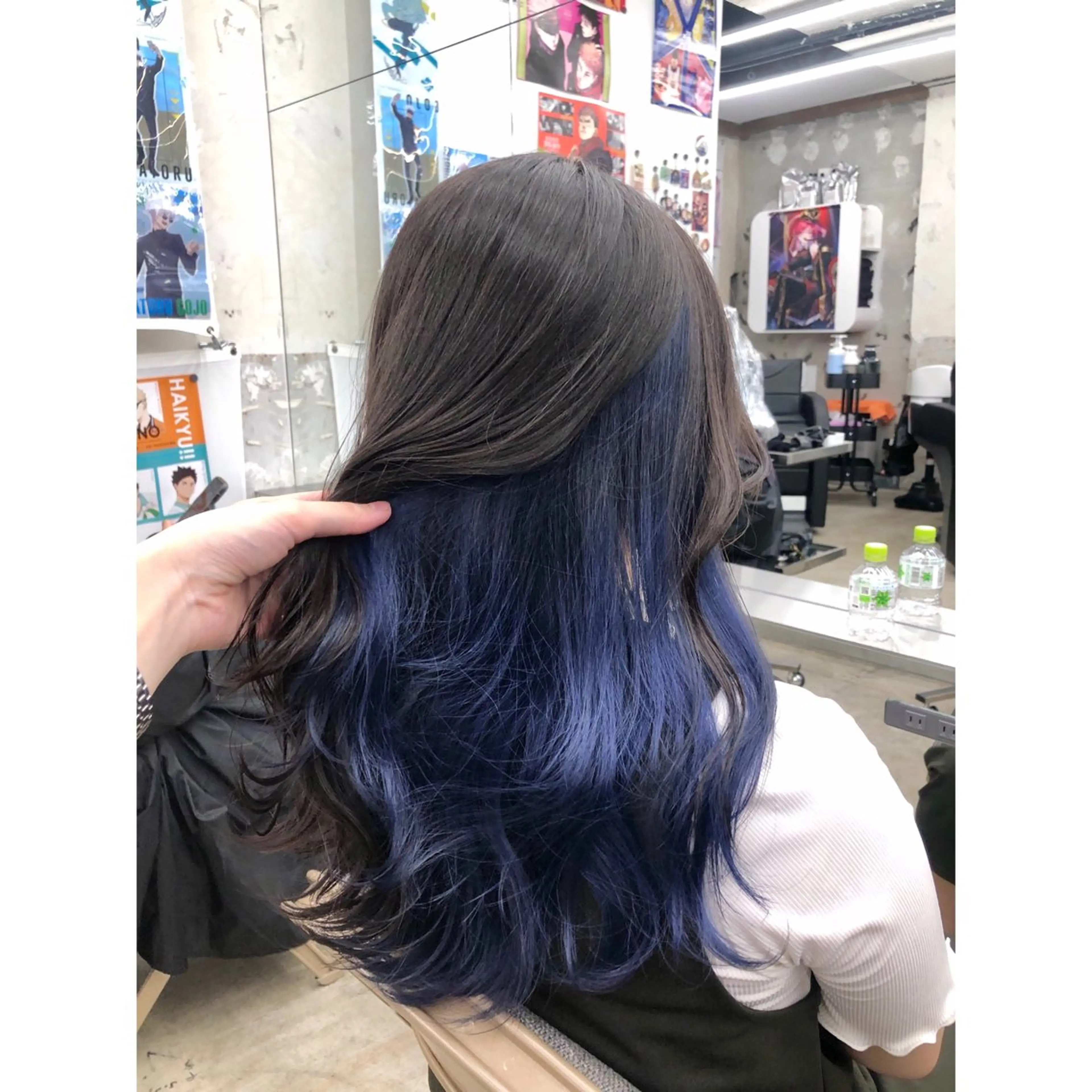 セミロング カラー 推しカラー✨ オタク美容師ユウカのヘアスタイル