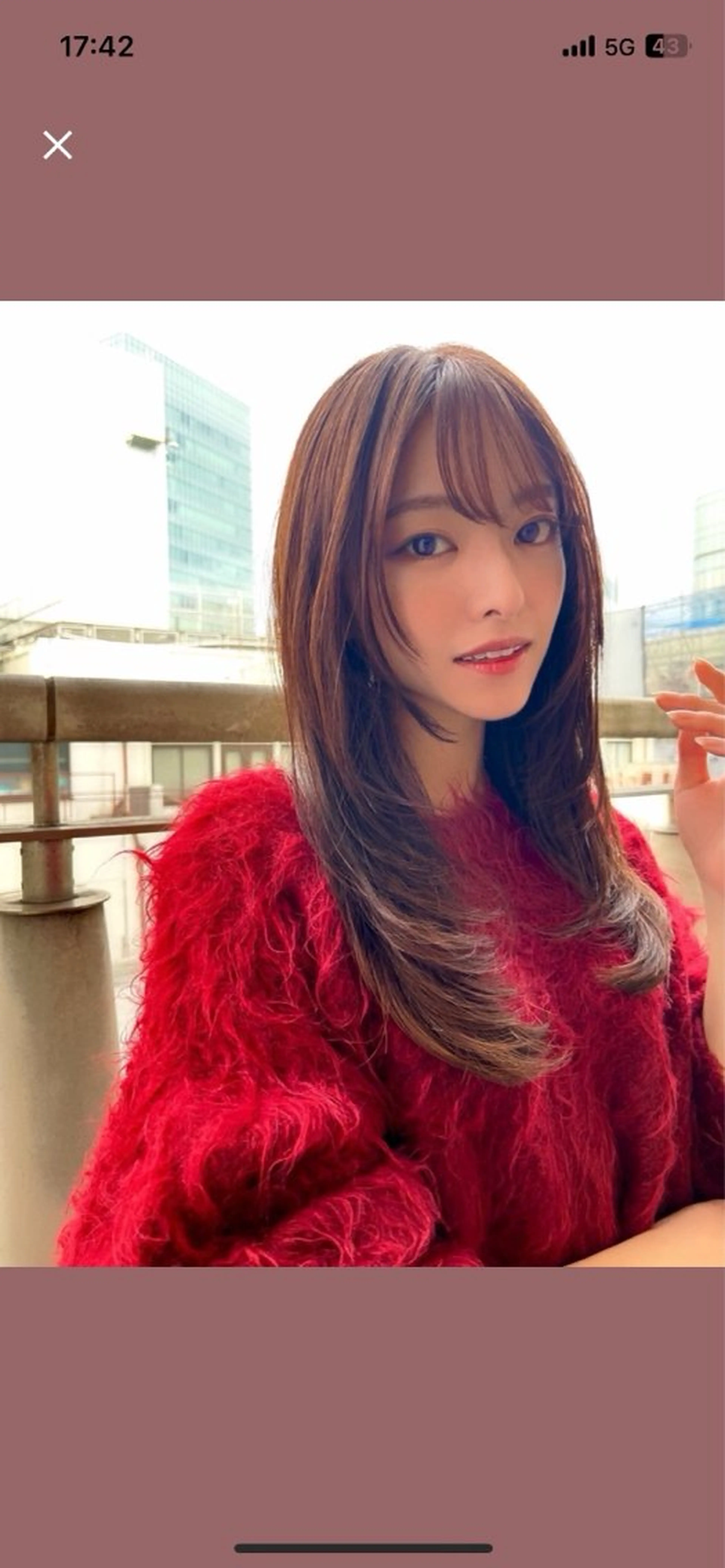 セミロング カラー カット ヘアカラー トリートメント レイヤー×顔周 り×髪質改善/MIUのヘアスタイル