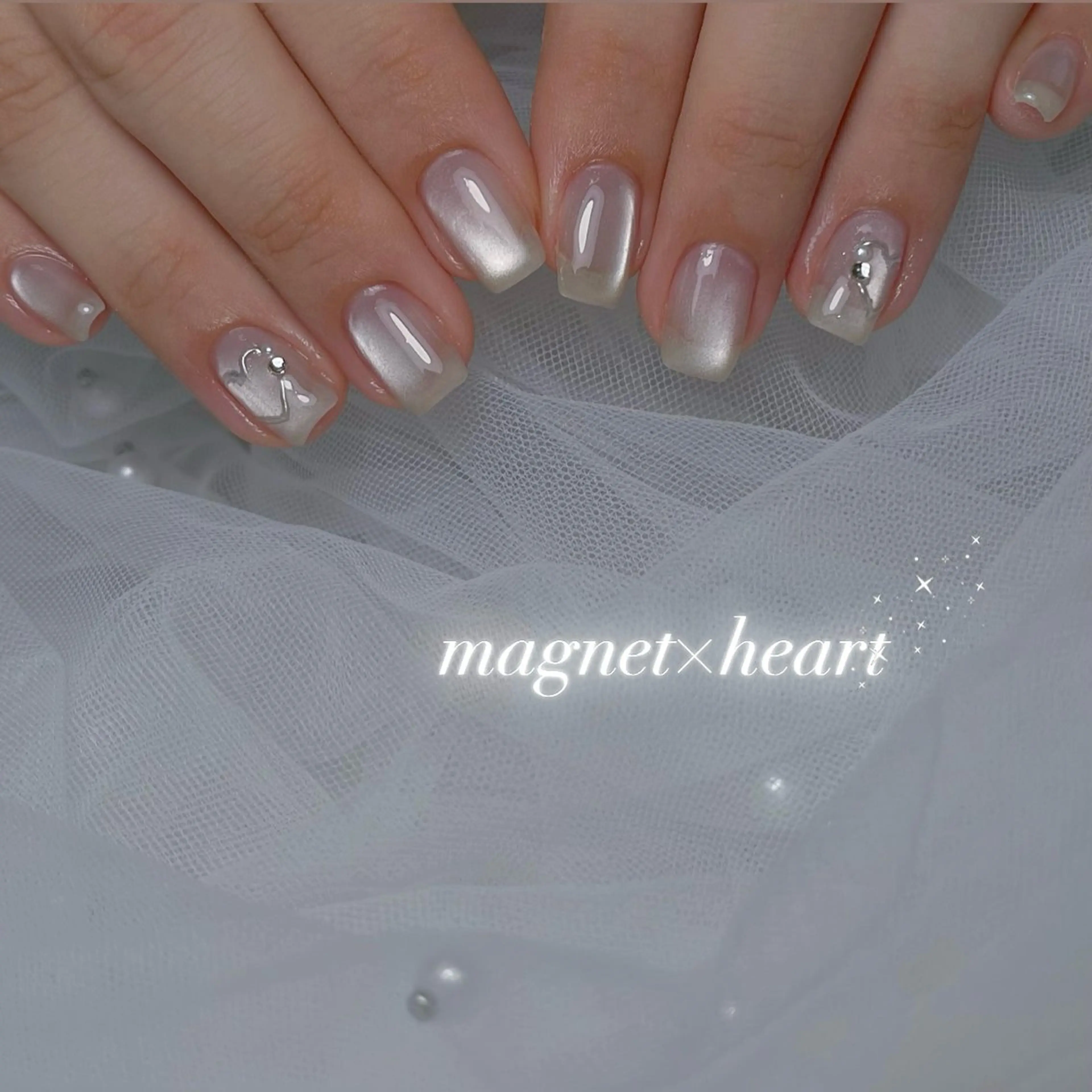 ネイル 長さ出し ジェルネイル 韓国ネイル マグネットネイル パラジェル ハンドネイル RE SALONのネイルデザイン