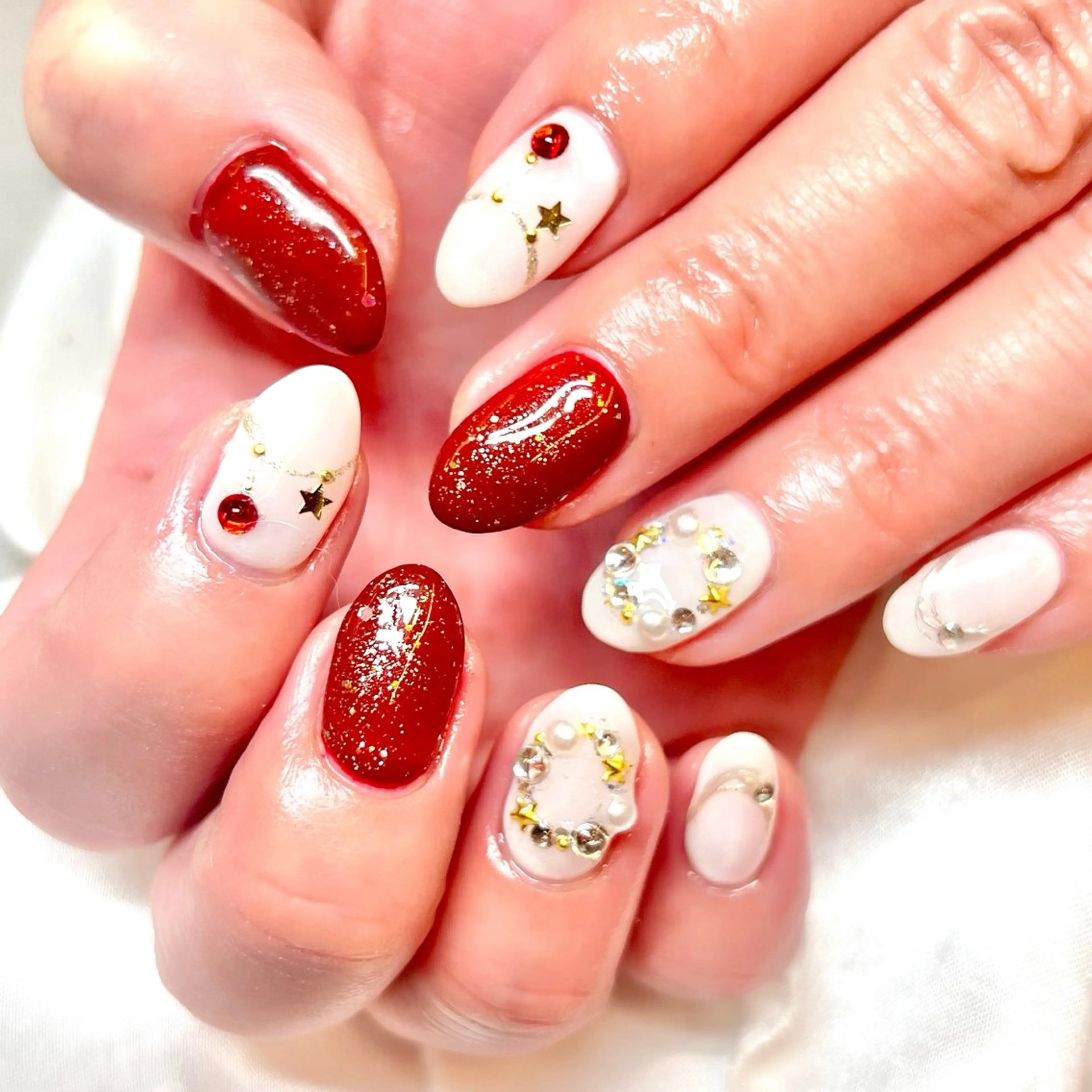 ネイル アートネイル 成人式 ジェルネイル 韓国ネイル ロングネイル ハンドネイル clover nailのネイルデザイン