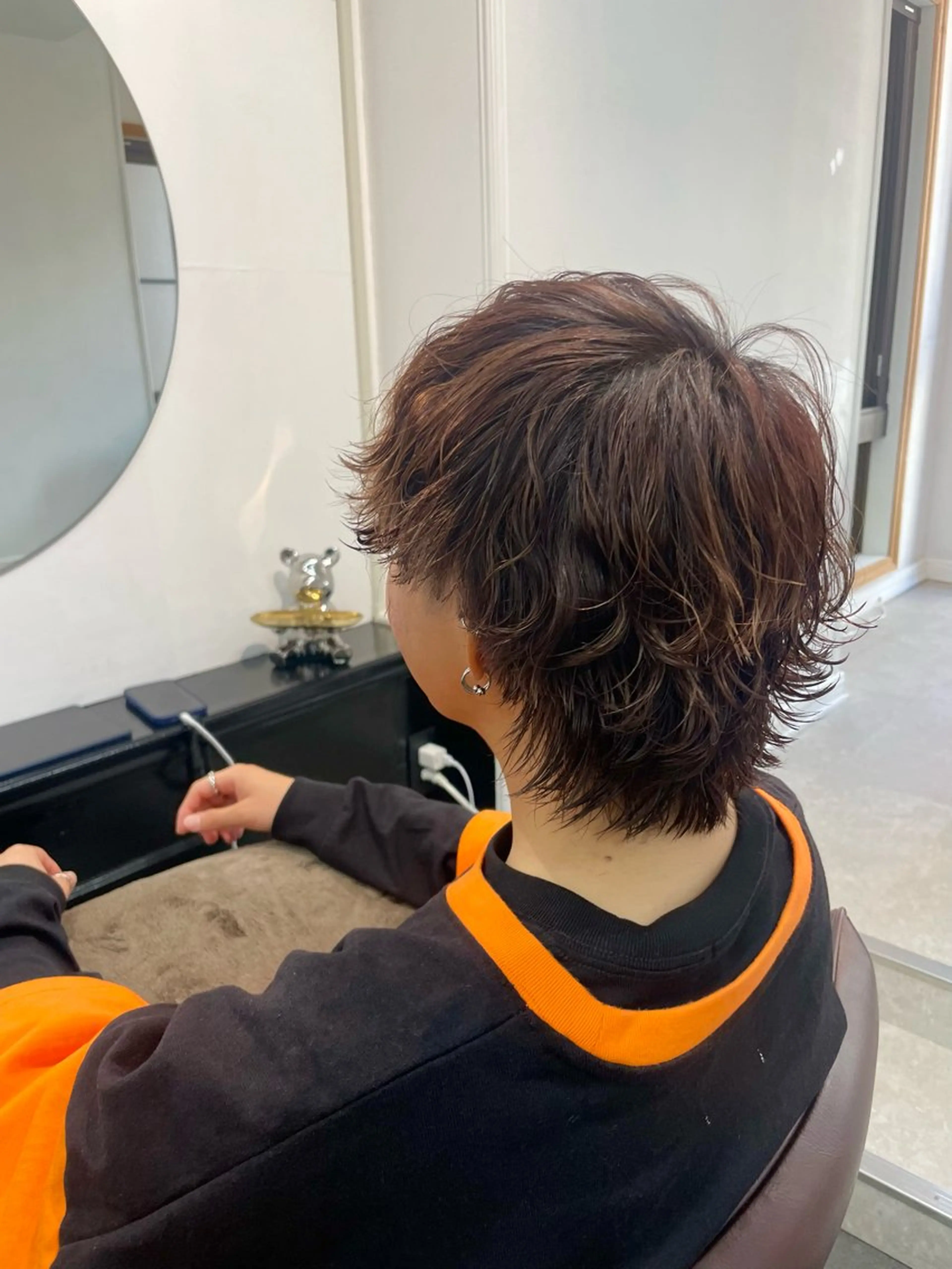 ショート パーマ メンズ カット パーマ 野町好花 レイヤー/髪質改善のヘアスタイル