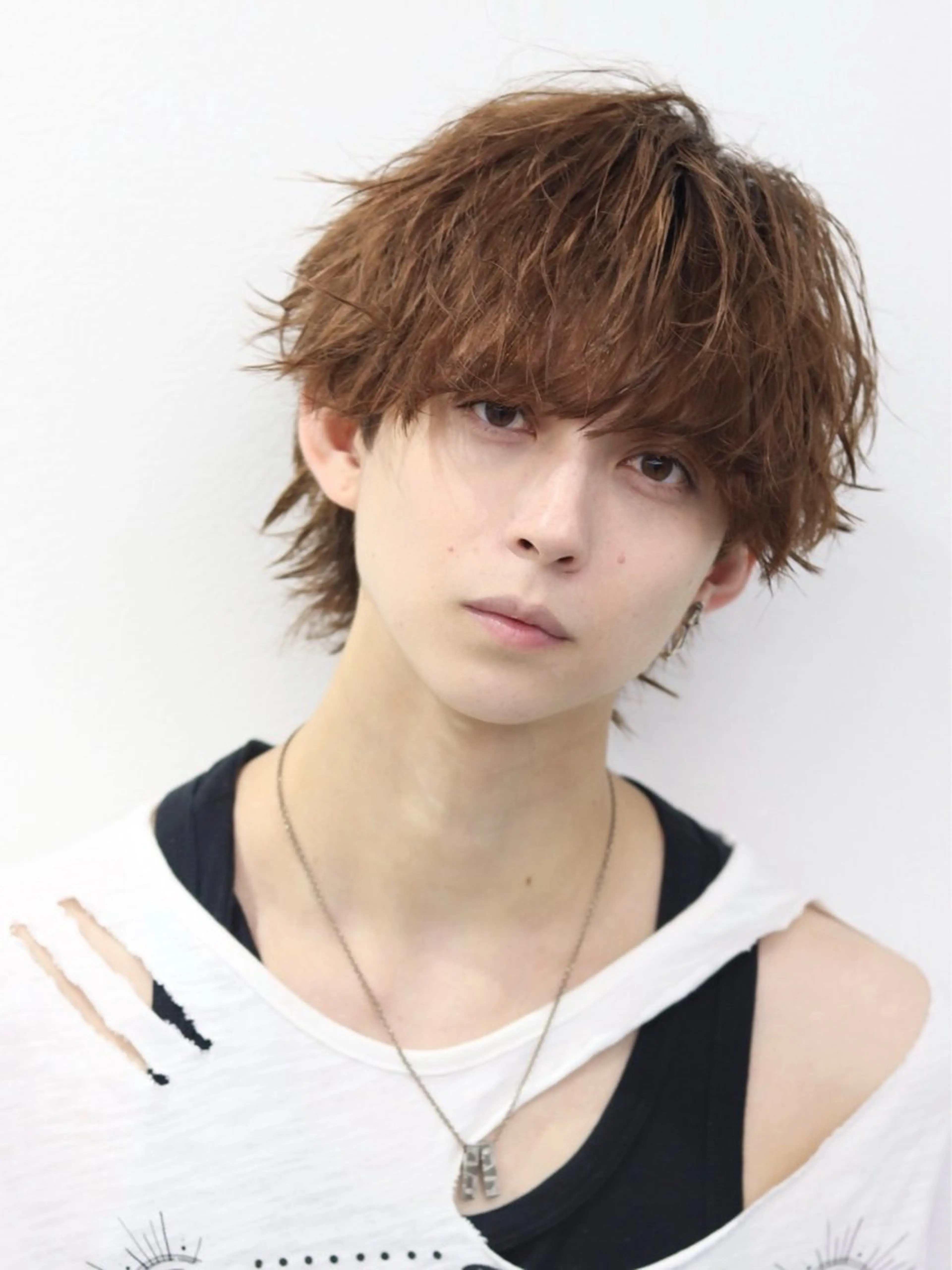 ミディアム カラー パーマ メンズ カット ヘアカラー トリートメント シースルーマッシュ/ メンズ/KYOHEIのヘアスタイル