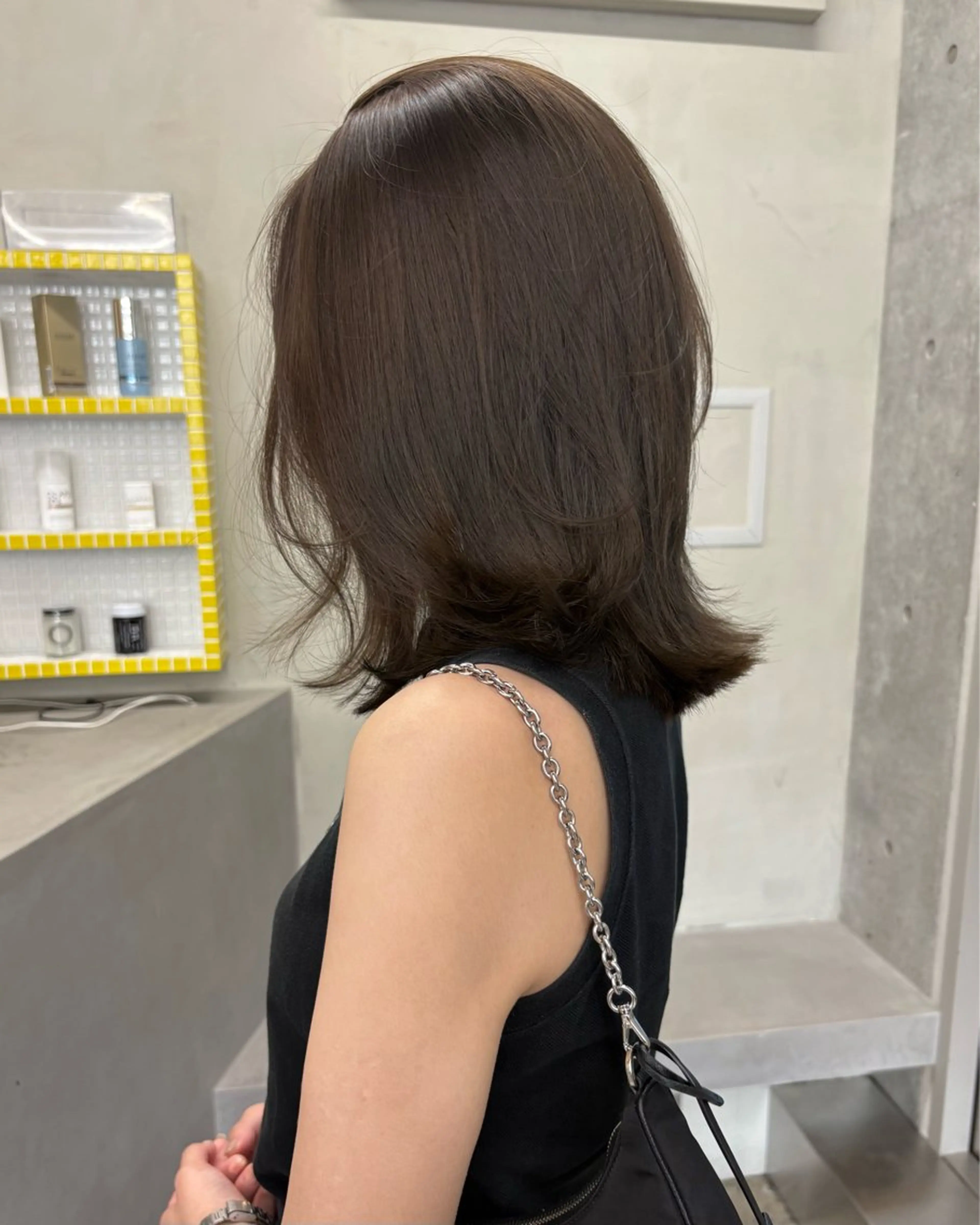 ミディアム カラー カット ヘアカラー レイヤー/柔色 カラー/SAkiのヘアスタイル