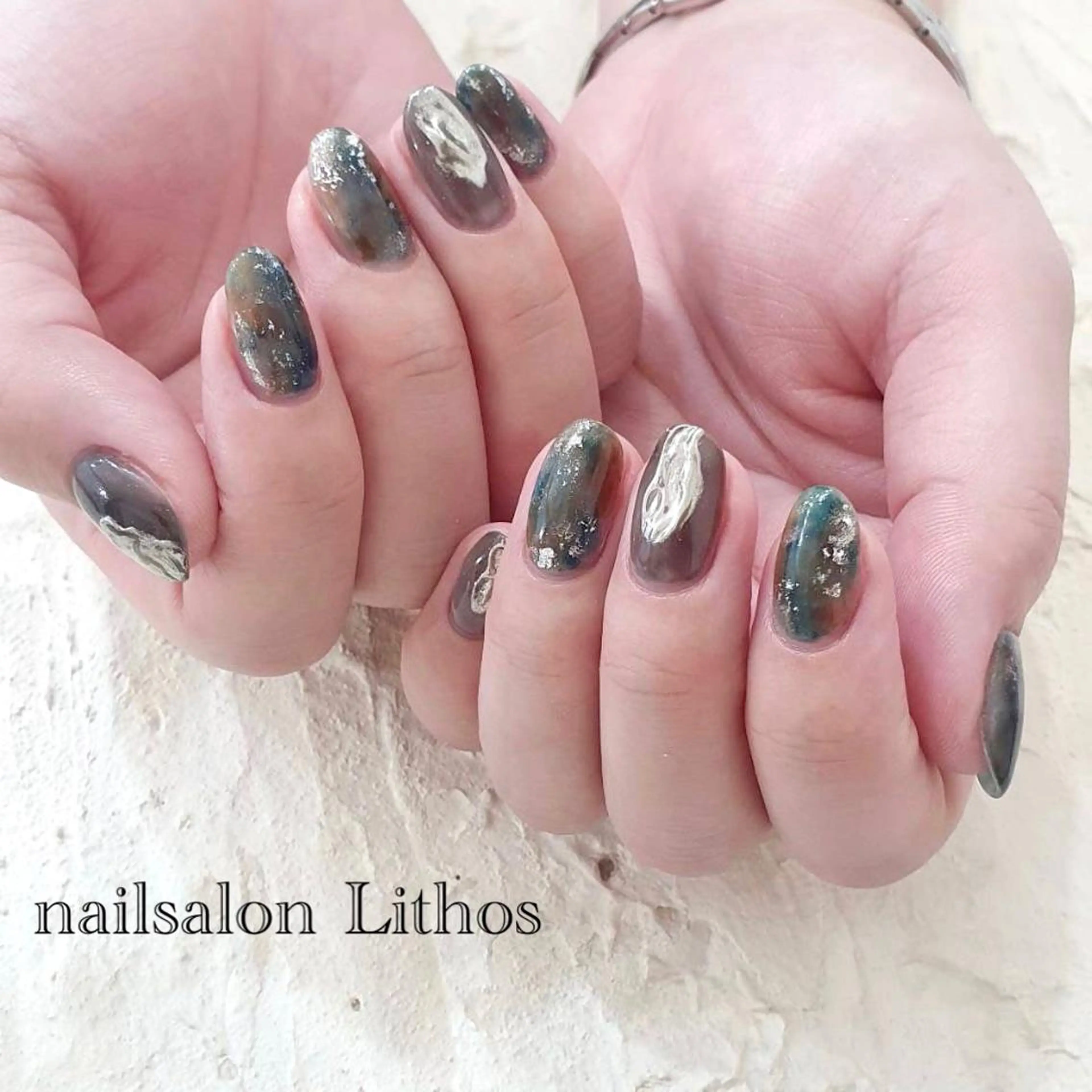 ネイル アートネイル キラキラネイル ハンドネイル nailsalon Lithos所属・nailsalon Recontreのネイルデザイン