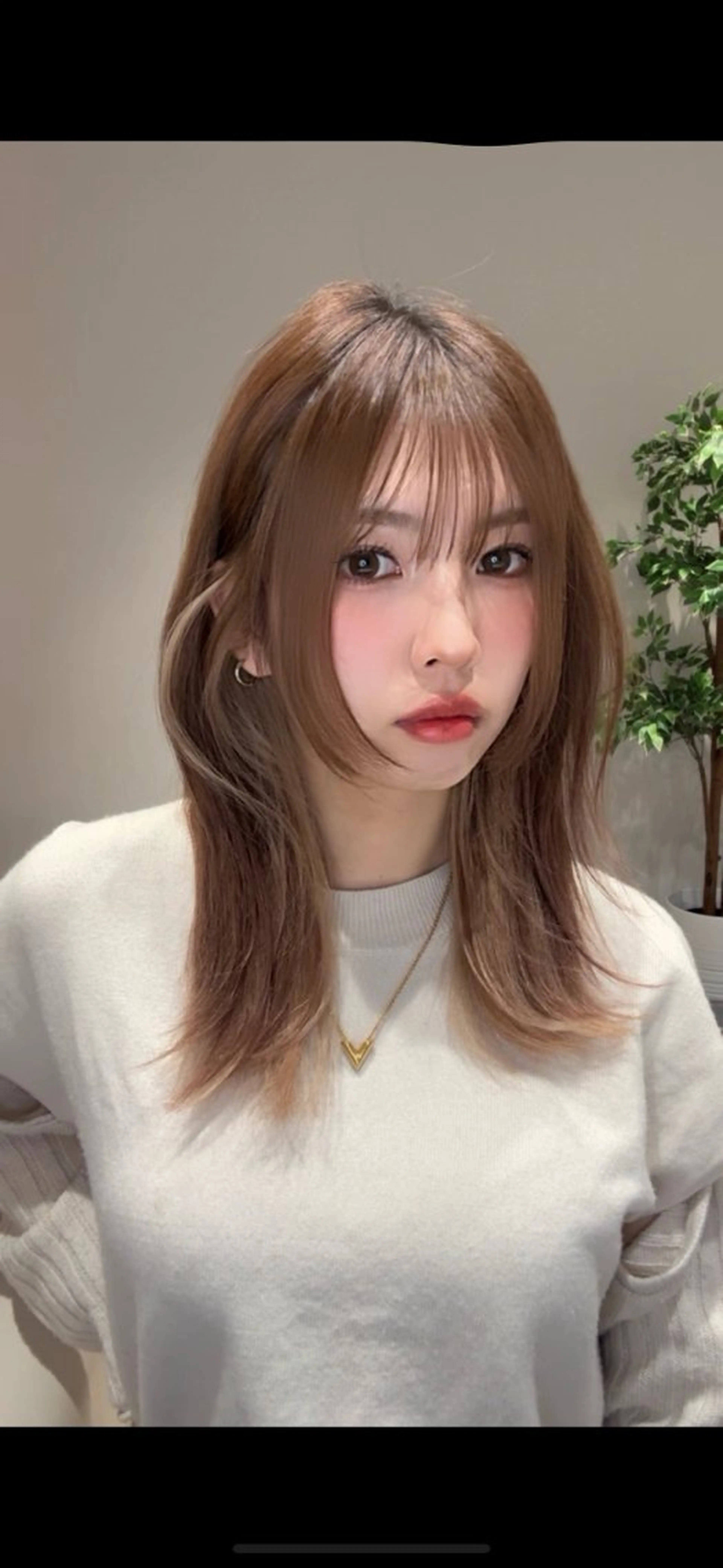 セミロング カラー パーマ ヘアアレンジ ブリーチ イヤリングカラー インナーカラー カット ヘアカラー 小野寺瑞希 /最小顔カットのヘアスタイル