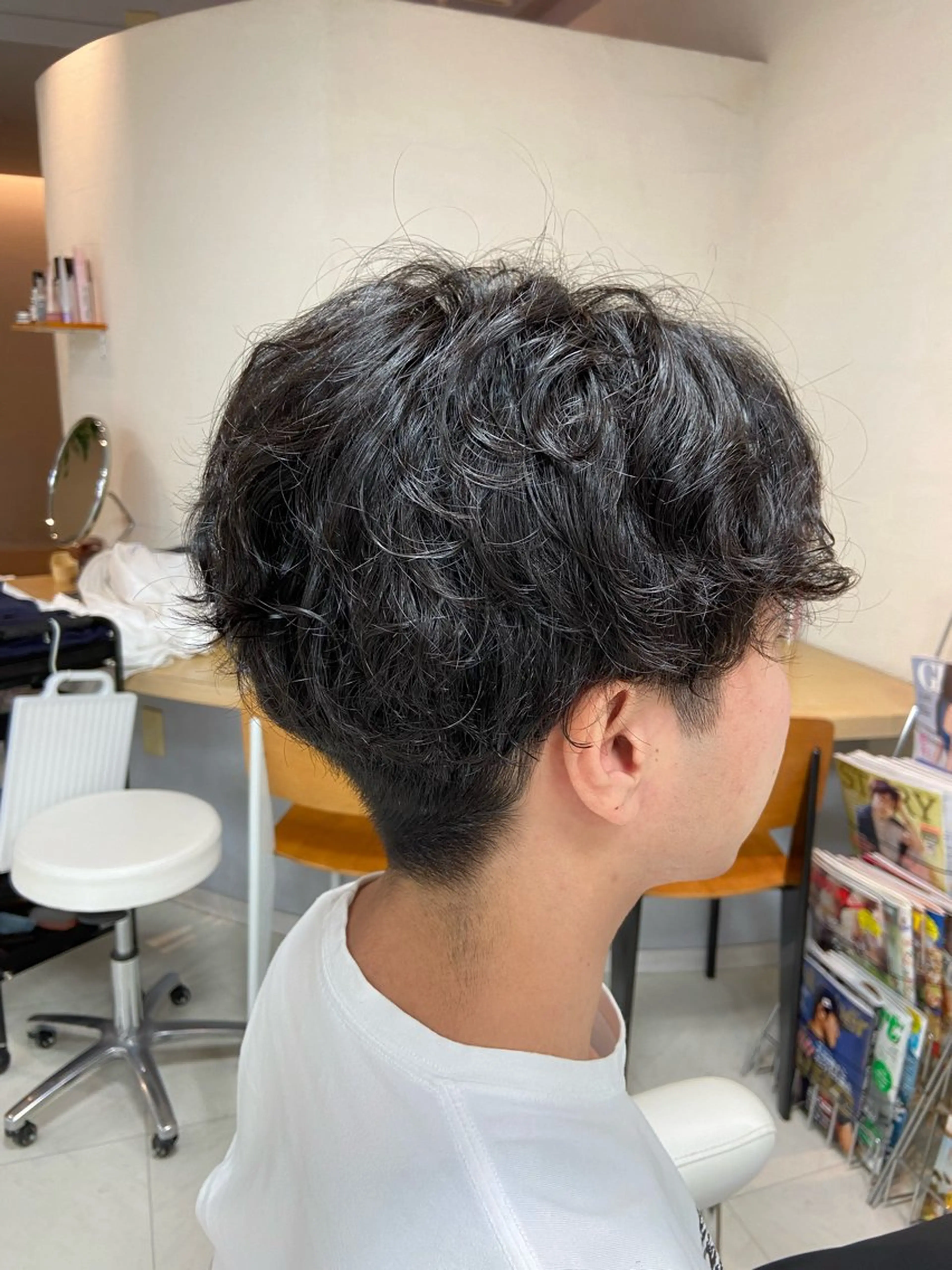 パーマ メンズ カット パーマ 菊地 美憂のヘアスタイル