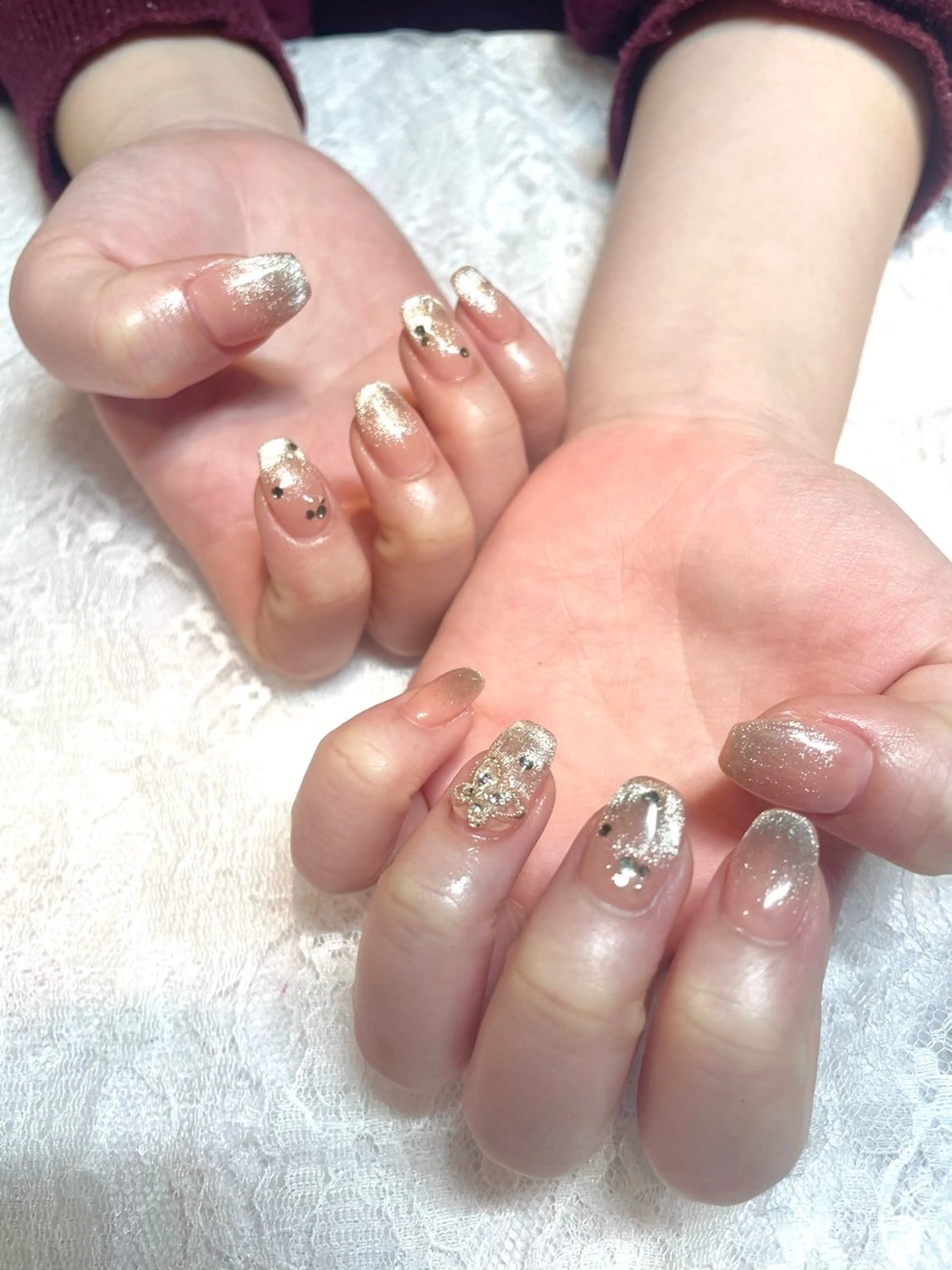 ネイル ジェルネイル マグネットネイル ハンドネイル Nail ヌシん家 AKANEのネイルデザイン
