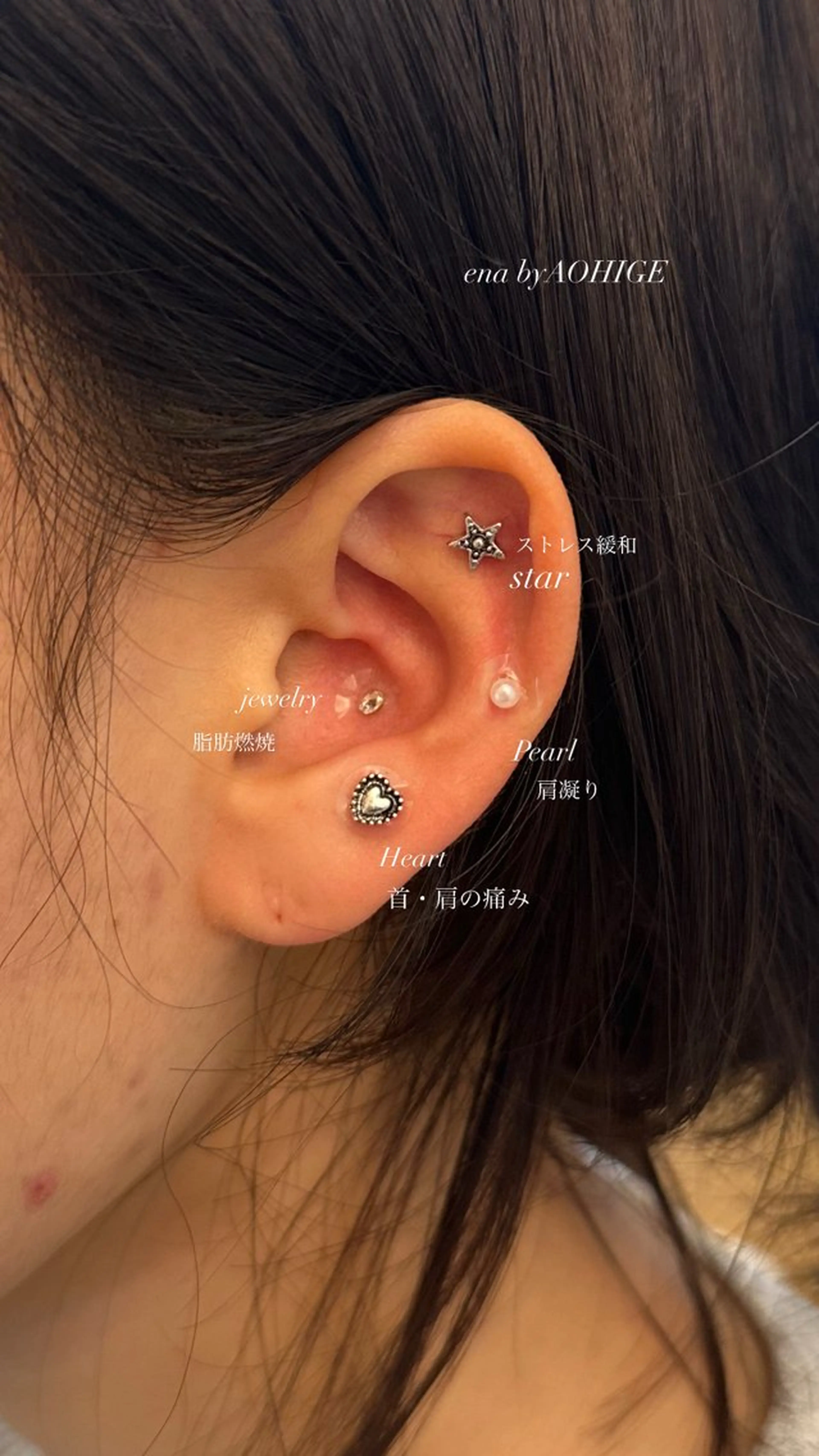 【口コミ限定】耳ツボジュエリー💎両耳8粒👂パーツ選び放題!の写真