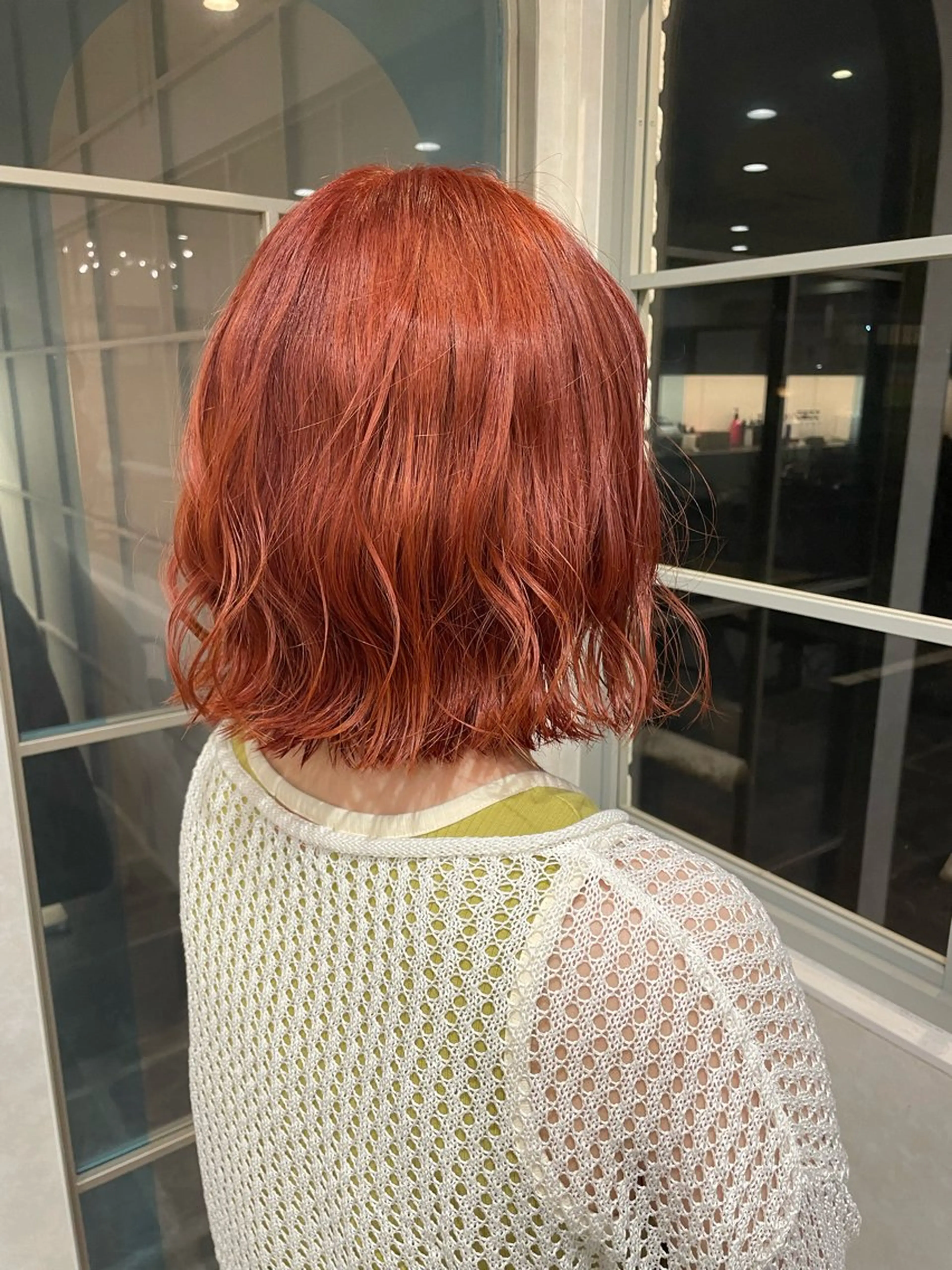 ミディアム カラー ブリーチ オレンジ Then所属・mana/ハイトーン /ヘアアレンジ🎀のヘアスタイル