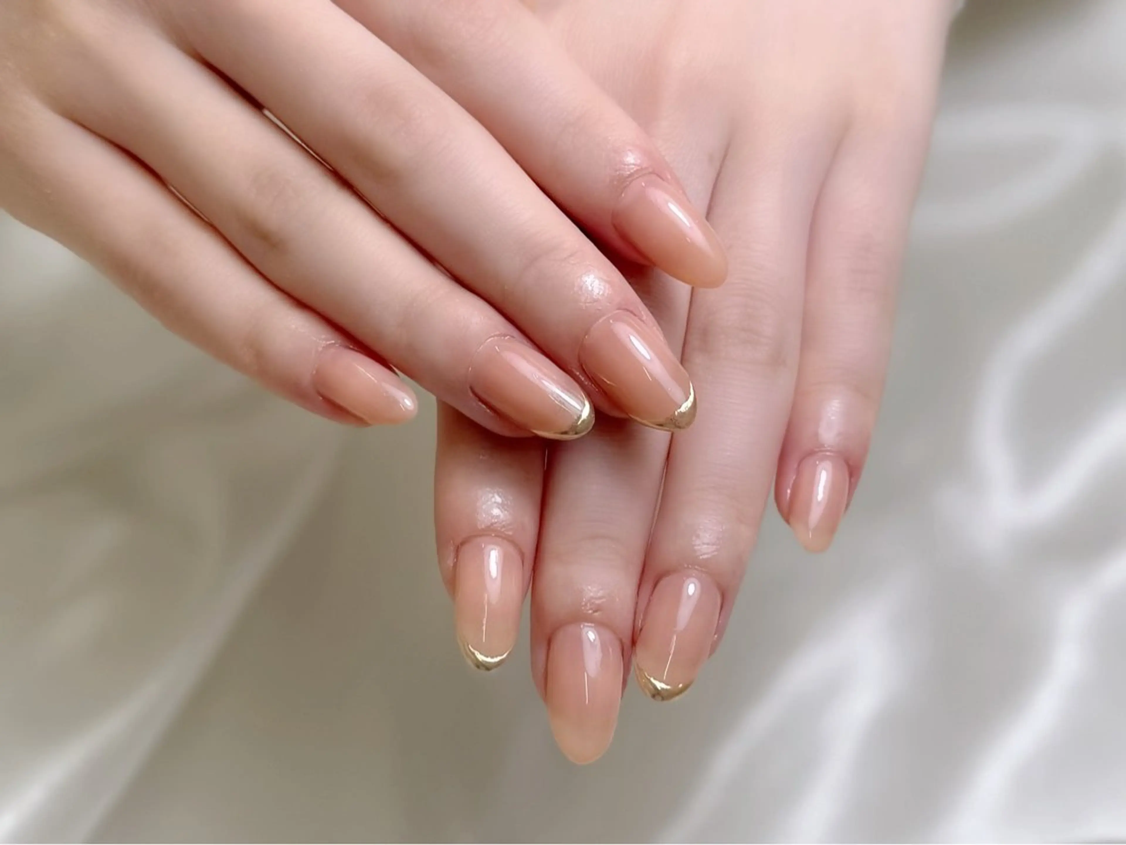 ネイル フレンチネイル ミラーネイル ハンドネイル bel fiore .のネイルデザイン