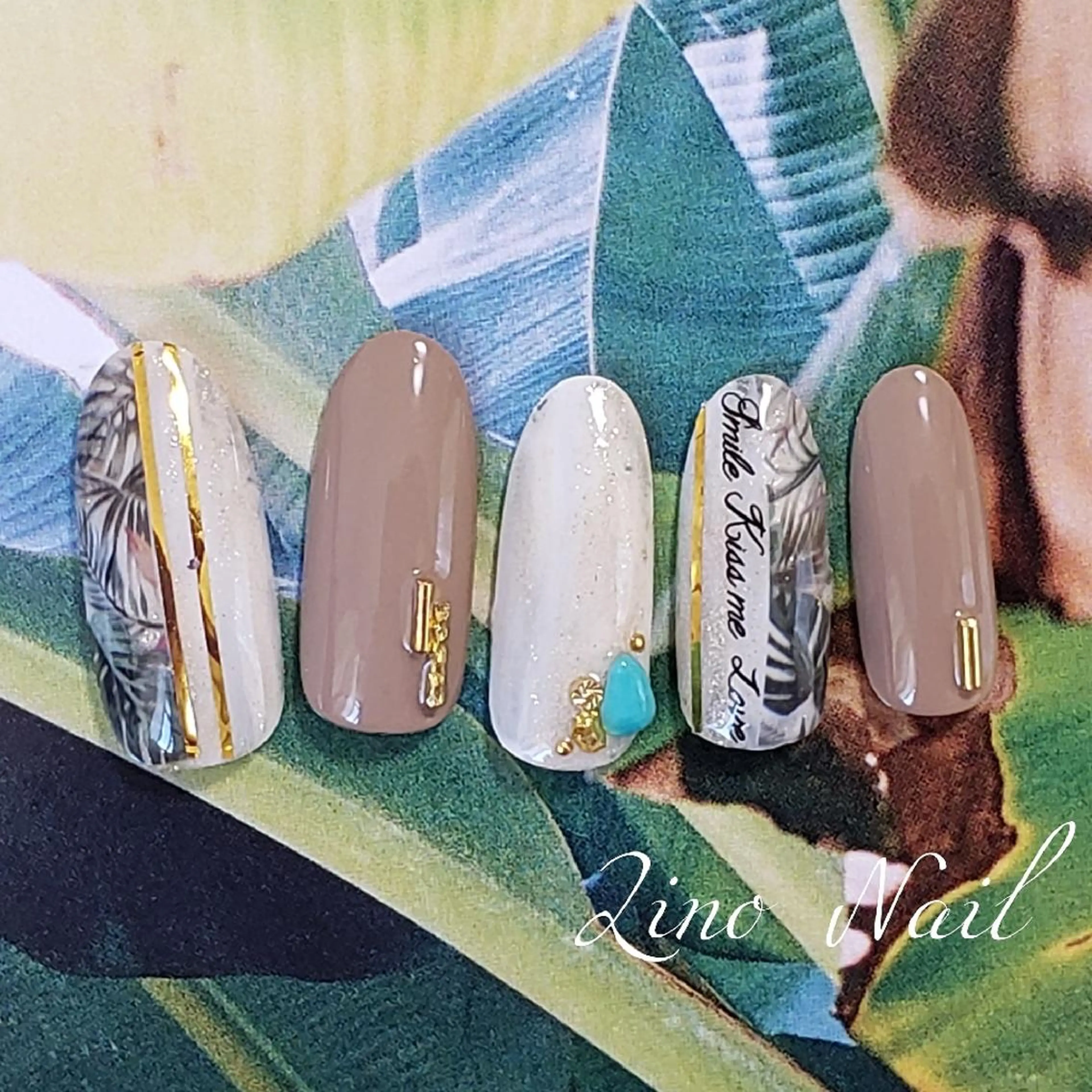 ネイル ジェルネイル ニュアンスネイル パラジェル 夏ネイル Lino Nailのネイルデザイン