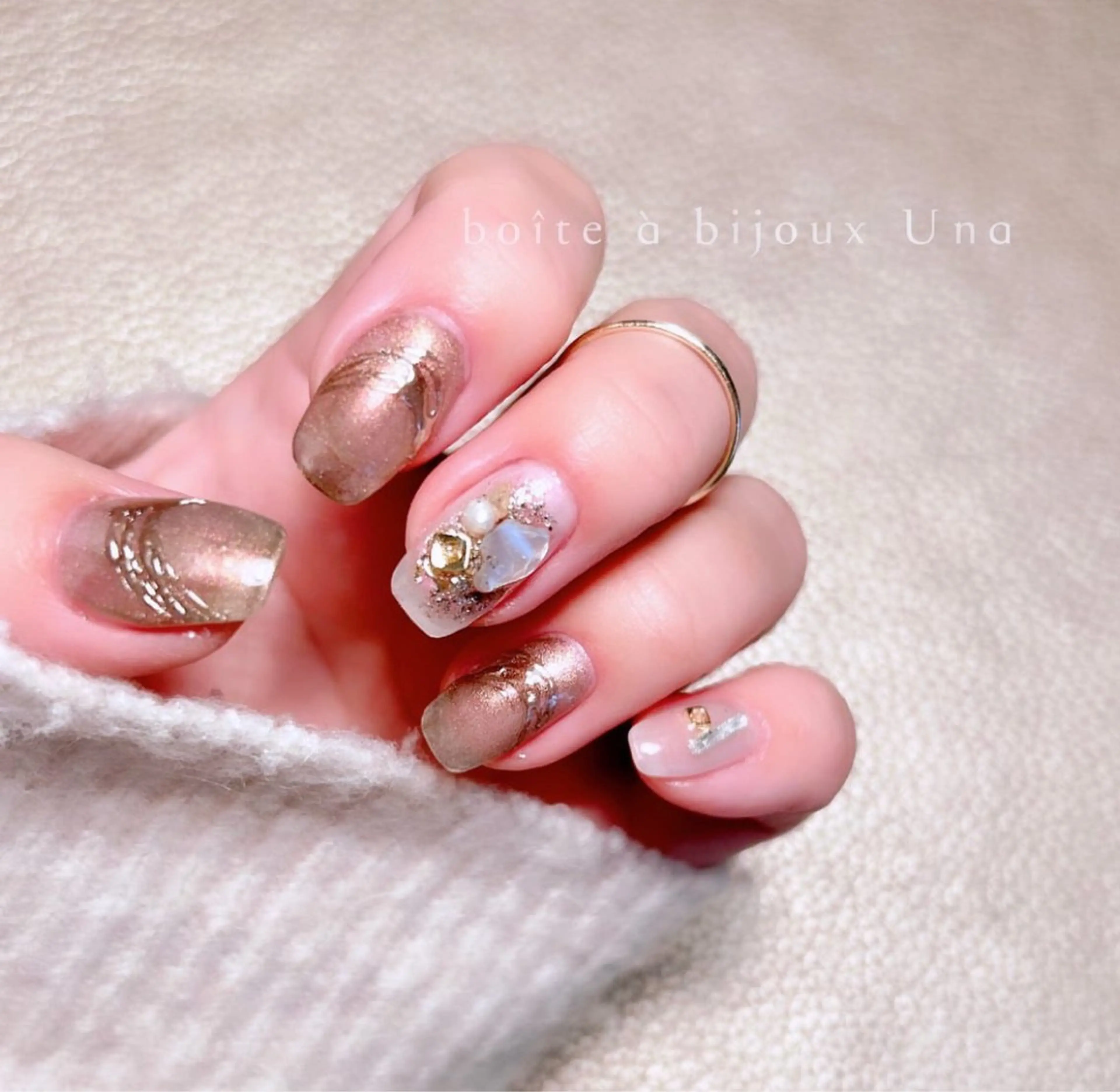 【platinumコース】10本アート  -ラグジュアリーネイル-の写真