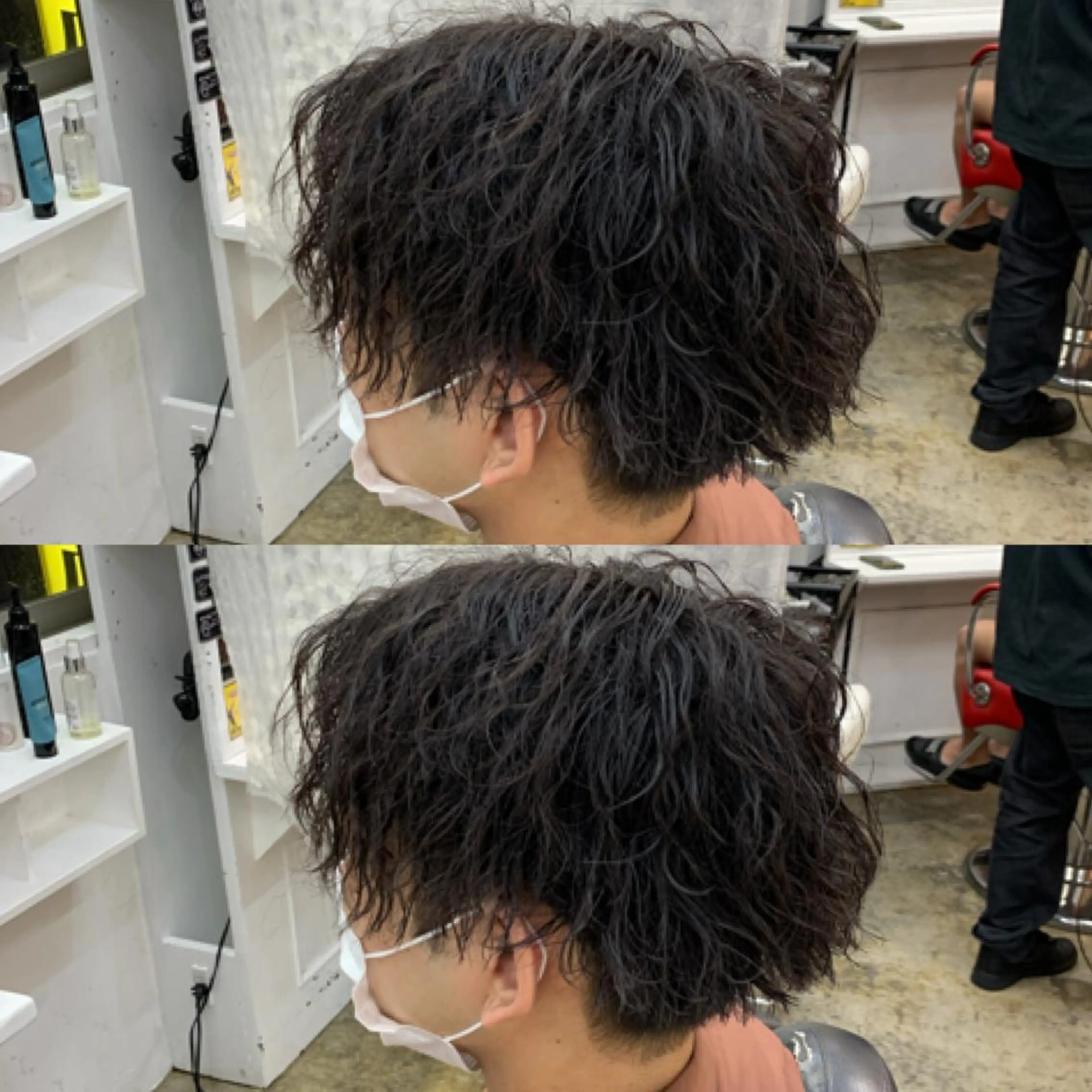 ショート パーマ メンズ センターパート メンズ専門店 店長 小柳 裕夢のヘアスタイル