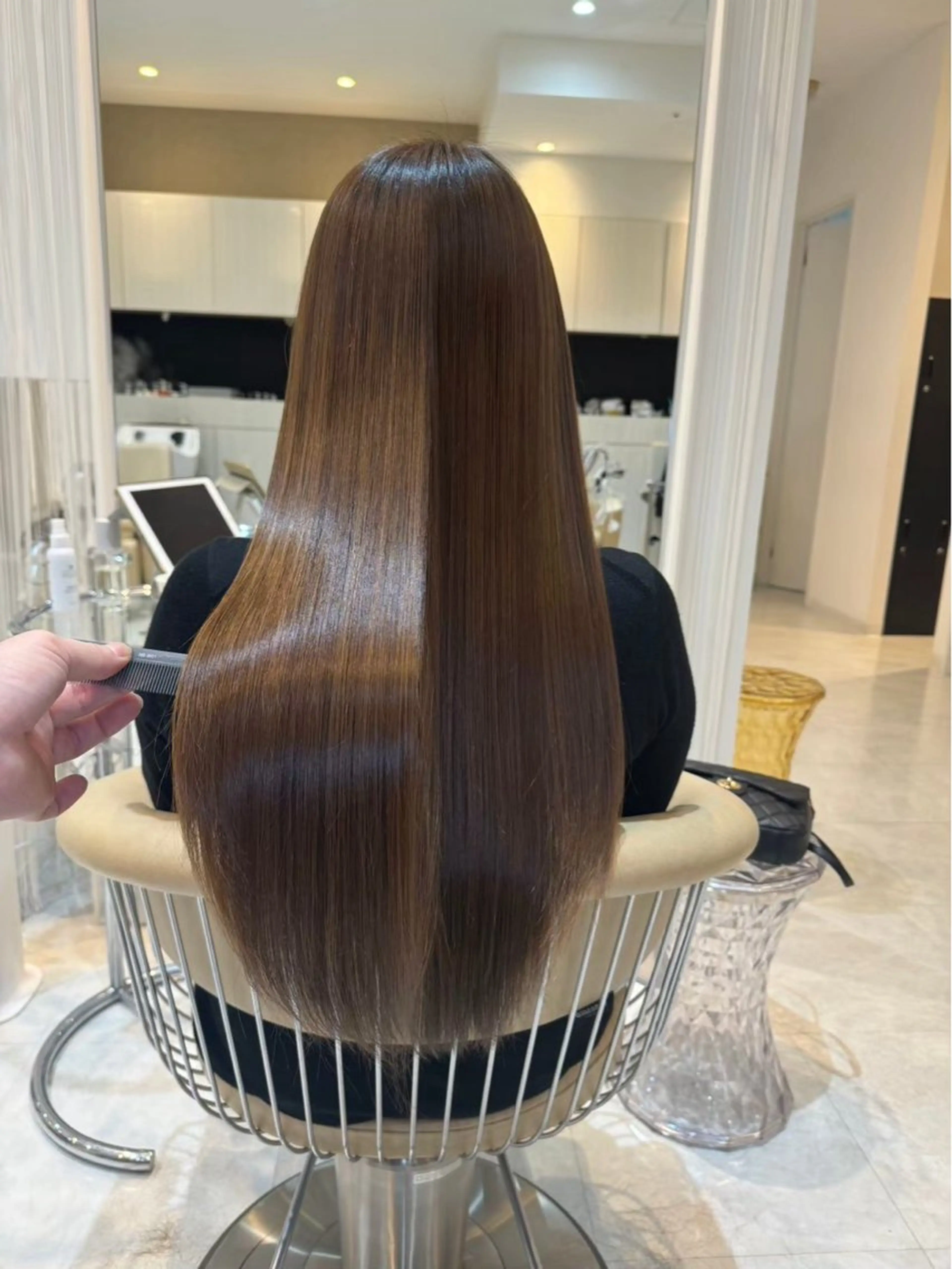 セミロング カラー パーマ ヘアアレンジ 當間 大知のヘアスタイル