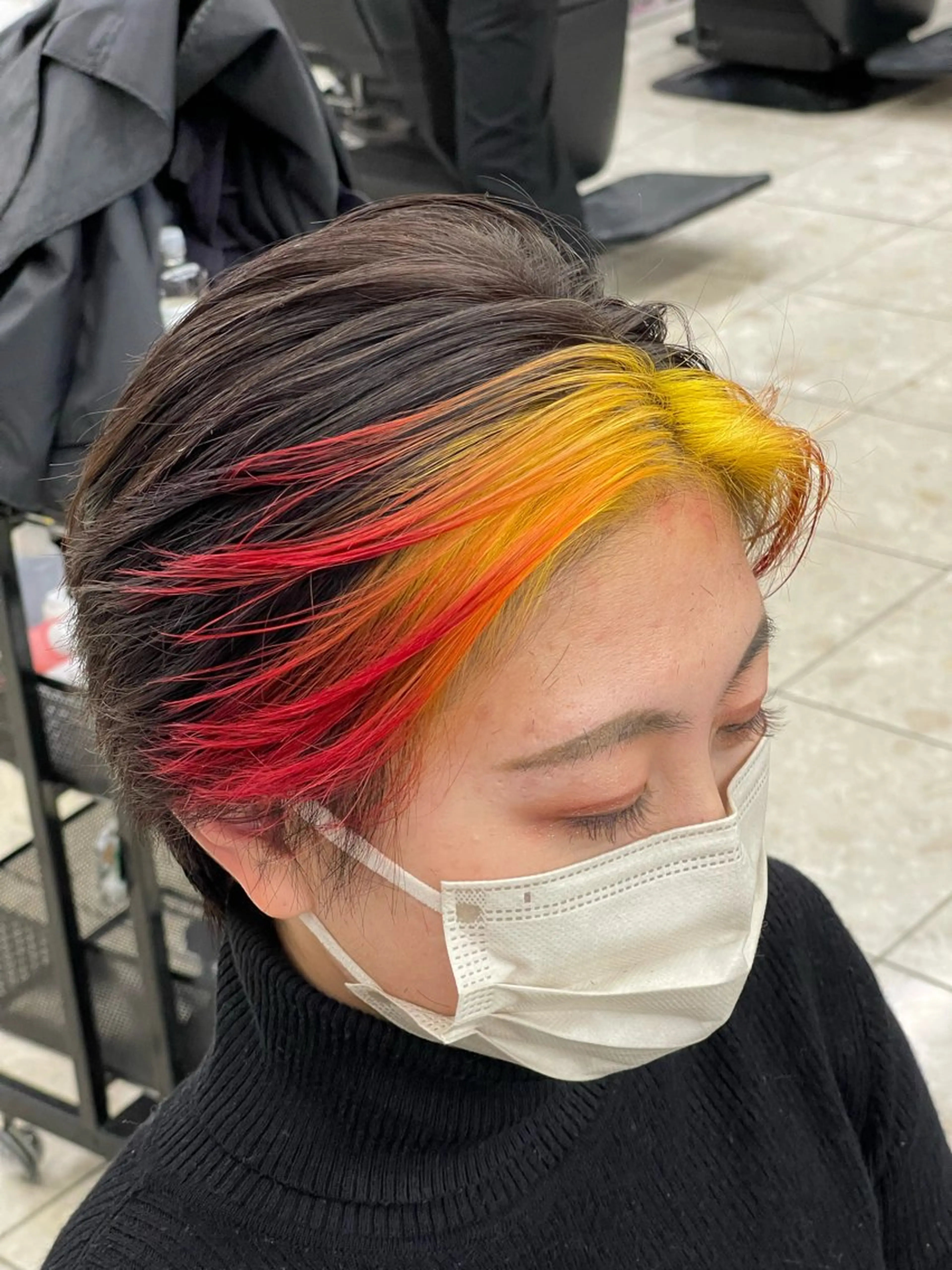 ショート カラー ブリーチ ケアブリーチ ダブルカラー 髪質改善 縮毛矯正 ヘアカラー トリートメント SOYON西大寺店所属・ダブルカラー/ 髪質改善💎安藤のヘアスタイル