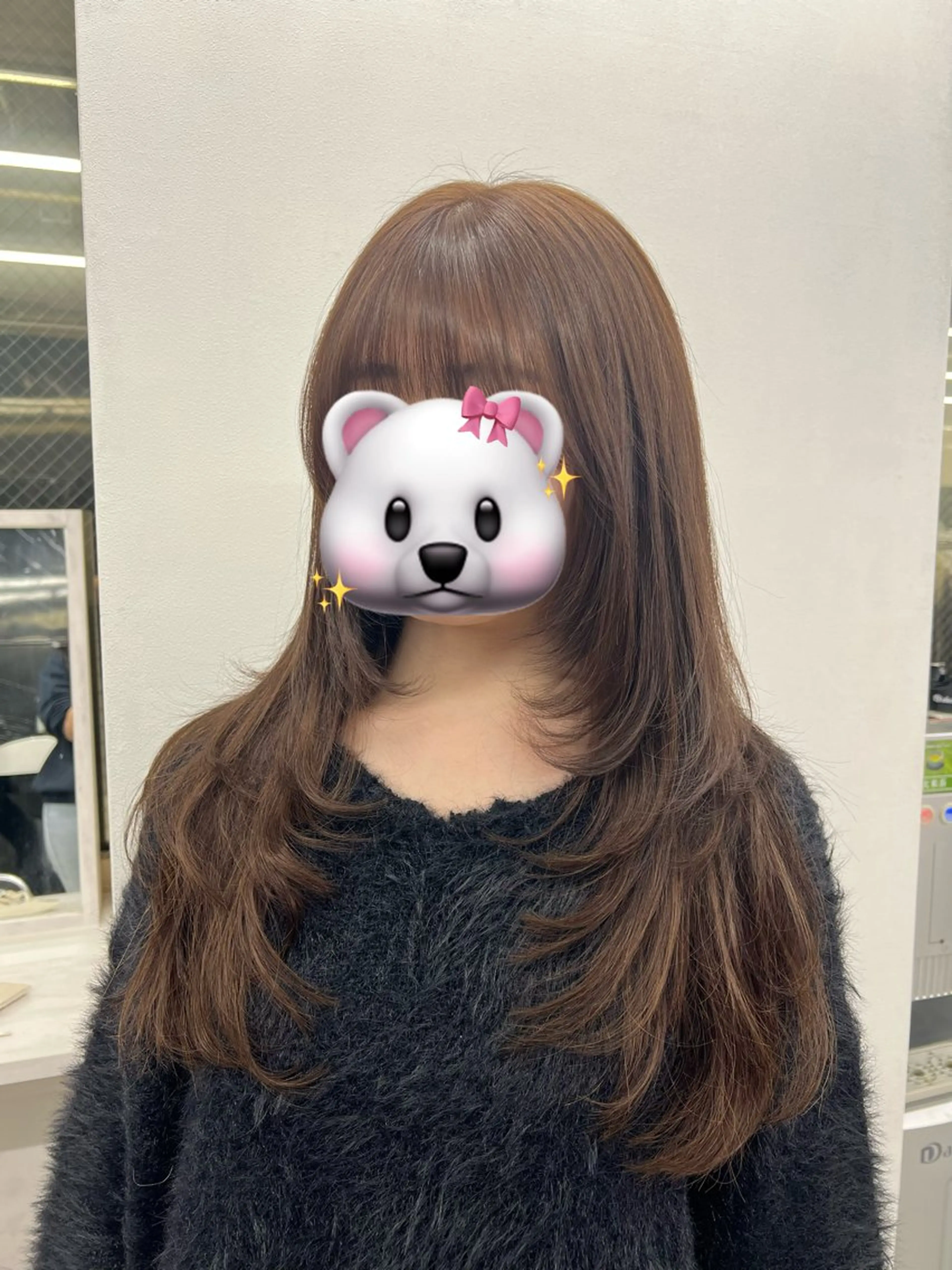 ロング カラー プルエクステ エクステ レイヤーカット 韓国🤍ワンホンヘア みかん🇨🇳のヘアスタイル