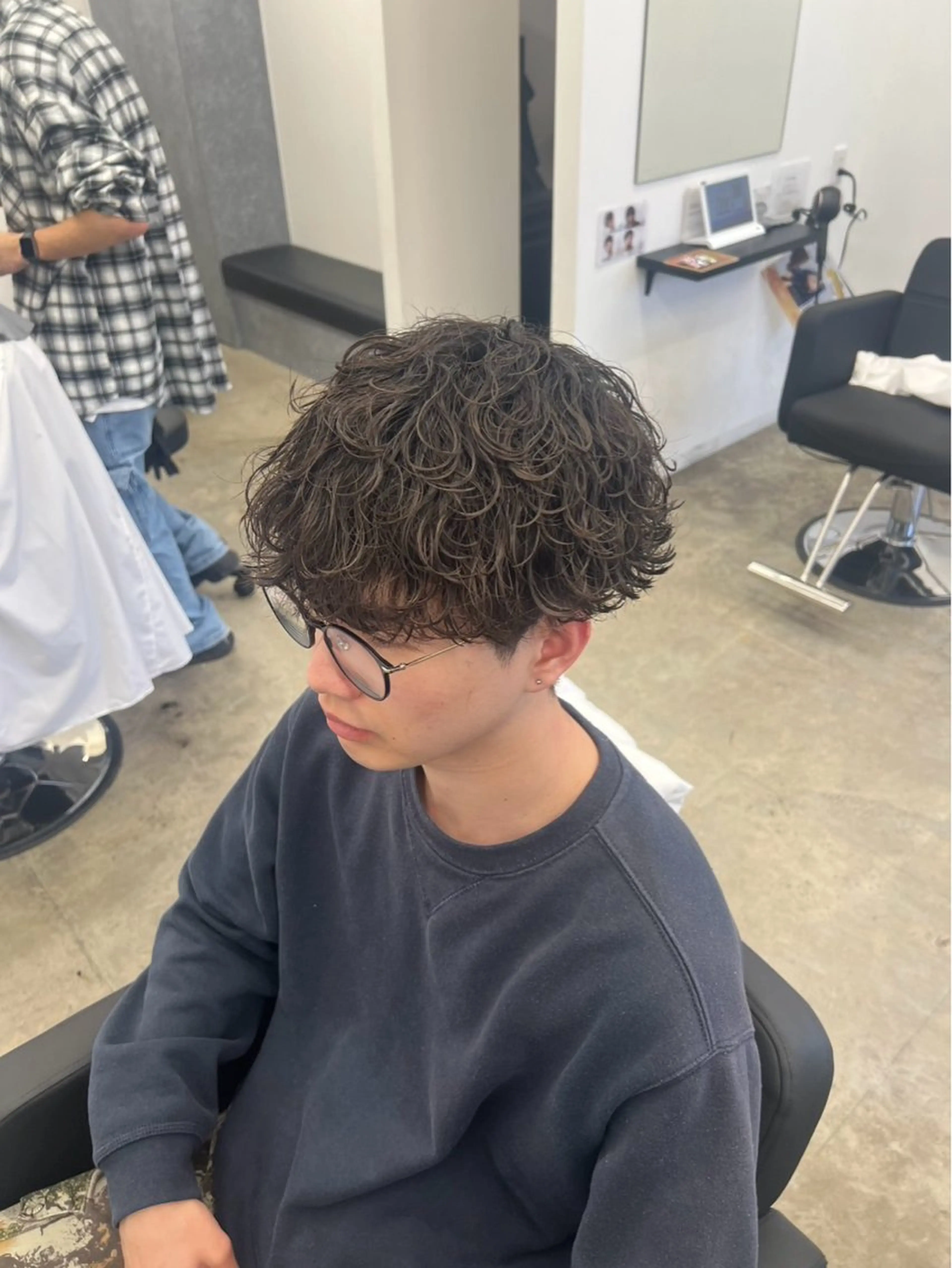 パーマ メンズ カット パーマ メンズ特化美容師 /真家雅樹🔥のヘアスタイル