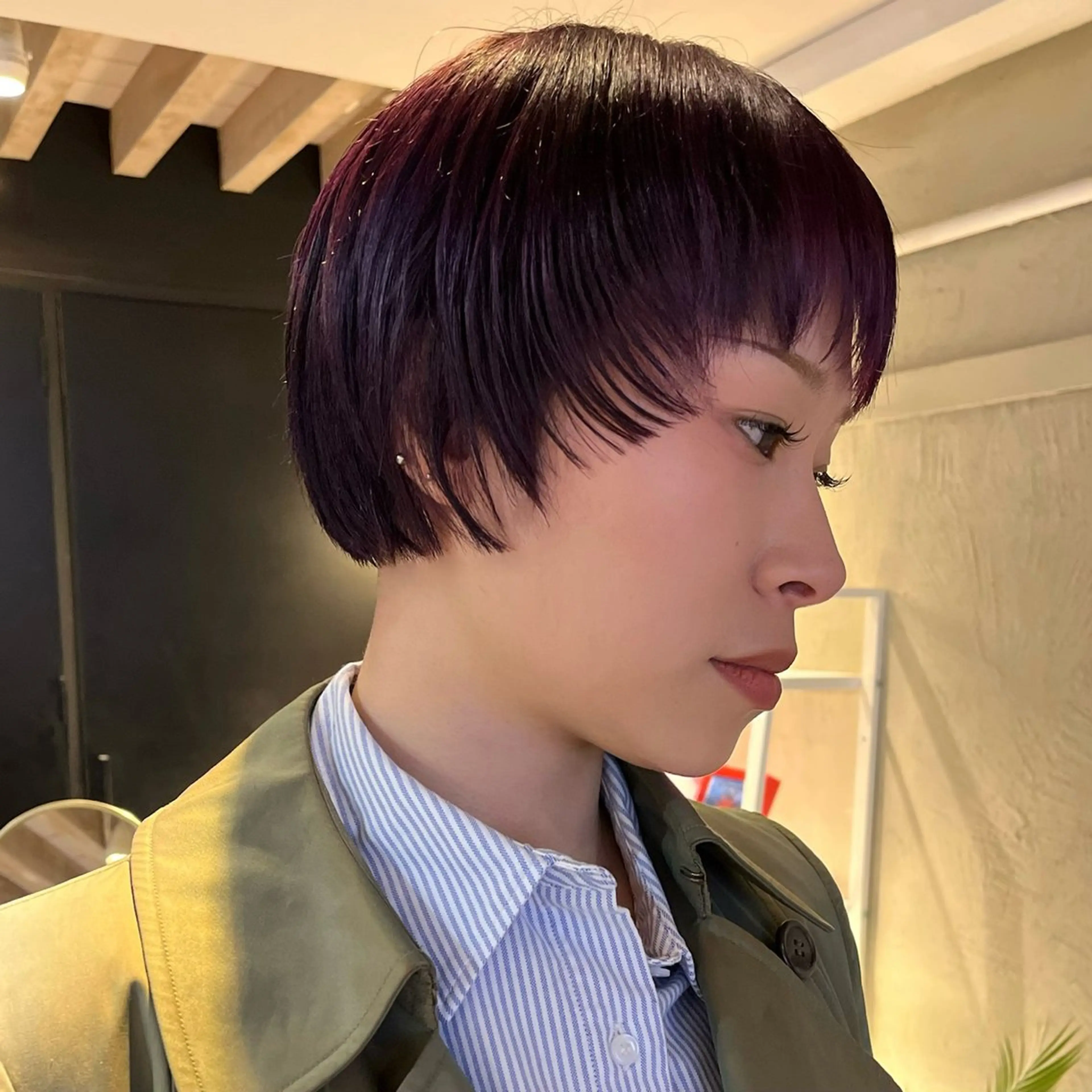 ショート カラー ヘアカラー トリートメント ヘアセット ボブハイトーン🦖 デザインMAMIのヘアスタイル