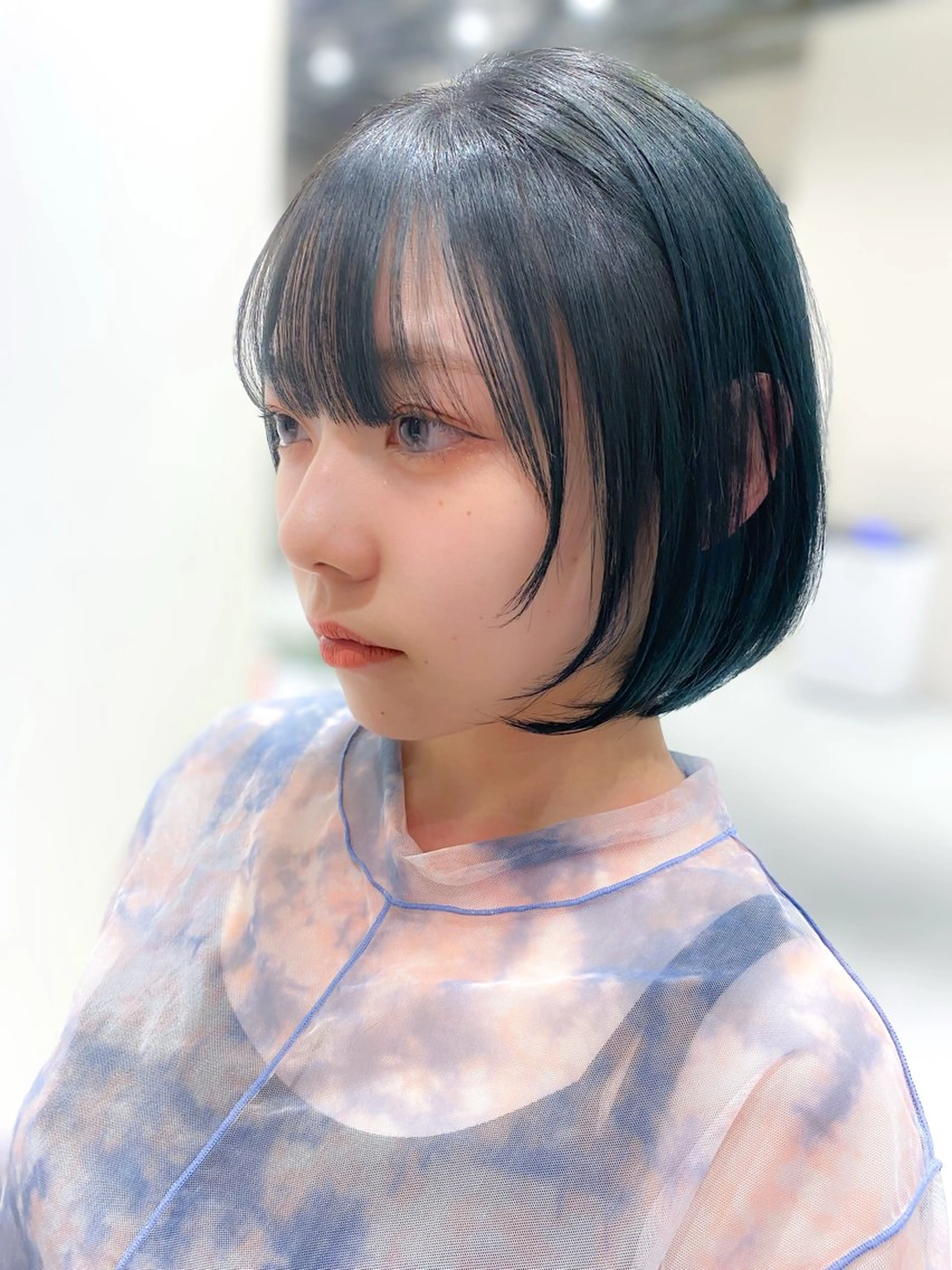 ショート カラー ボブ 顔まわりレイヤー レイヤーカット 似合わせカット ウルフカット 顔周りレイヤー/ボブ 銀座✨中野まさひろのヘアスタイル