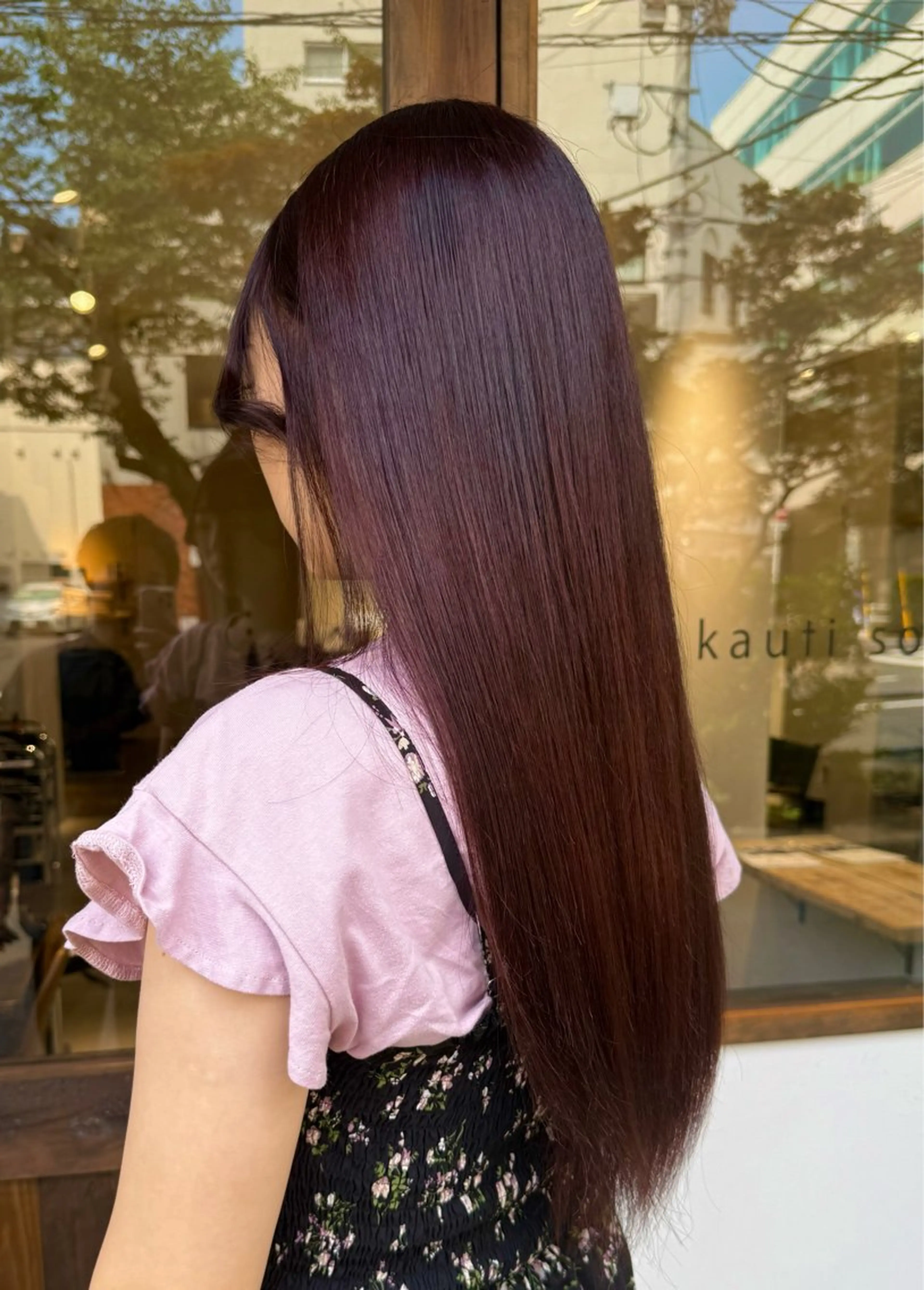 ロング ヘアカラー トリートメント 森岡 涼汰のヘアスタイル