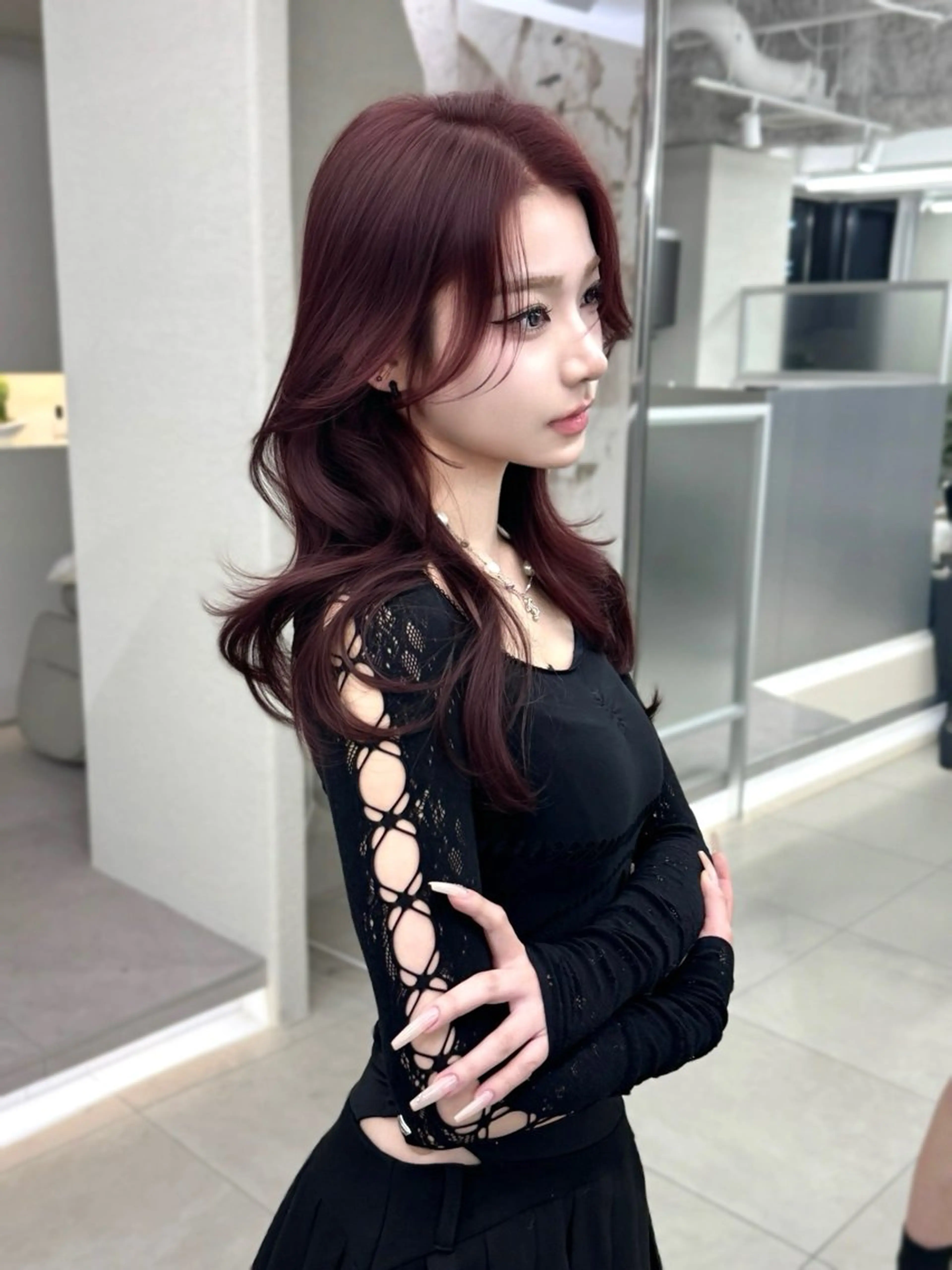 ロング 韓国風ヘア kiti Sakaeのヘアスタイル