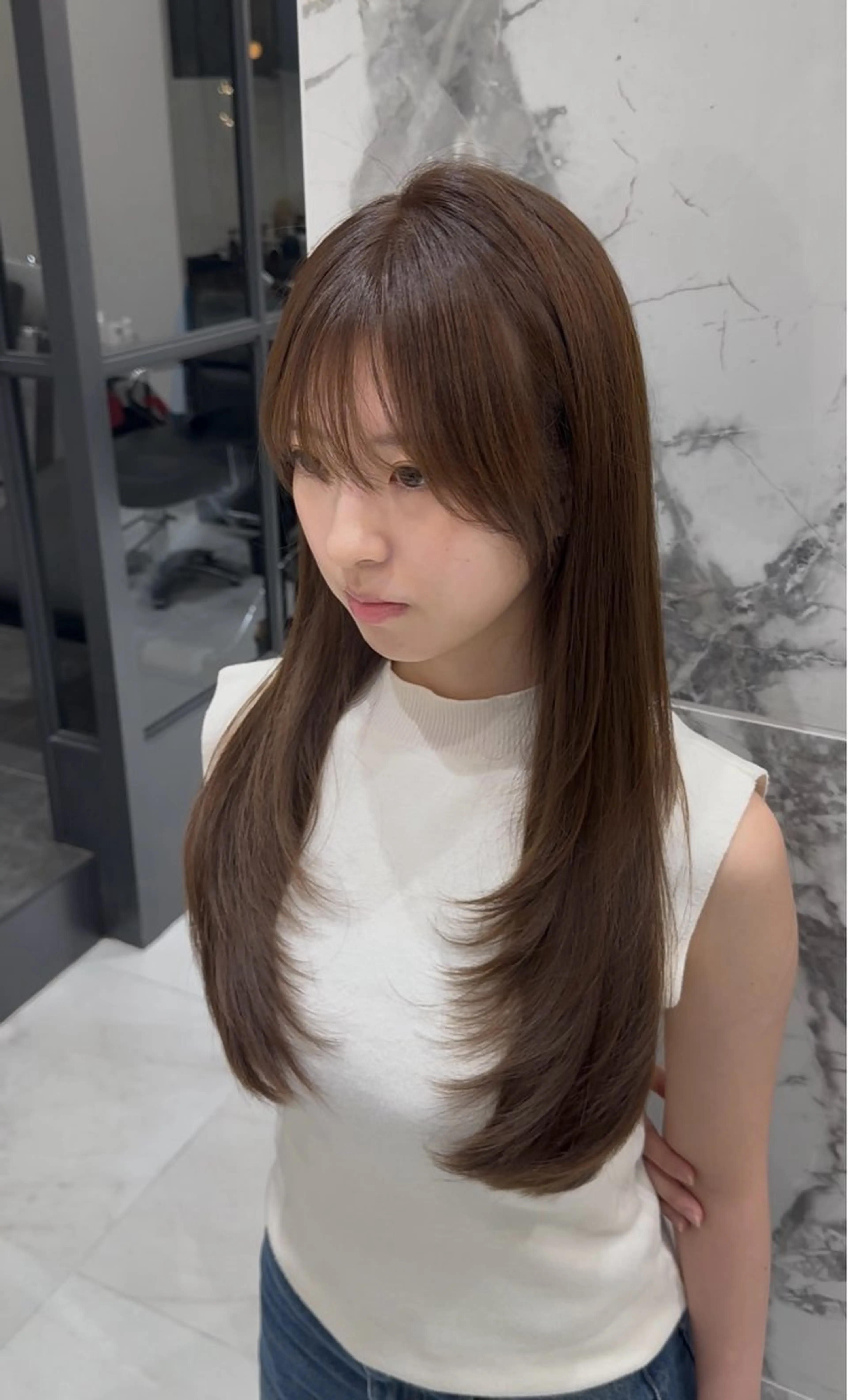 ロング レイヤーカット GRANMASH丸川 典太のヘアスタイル