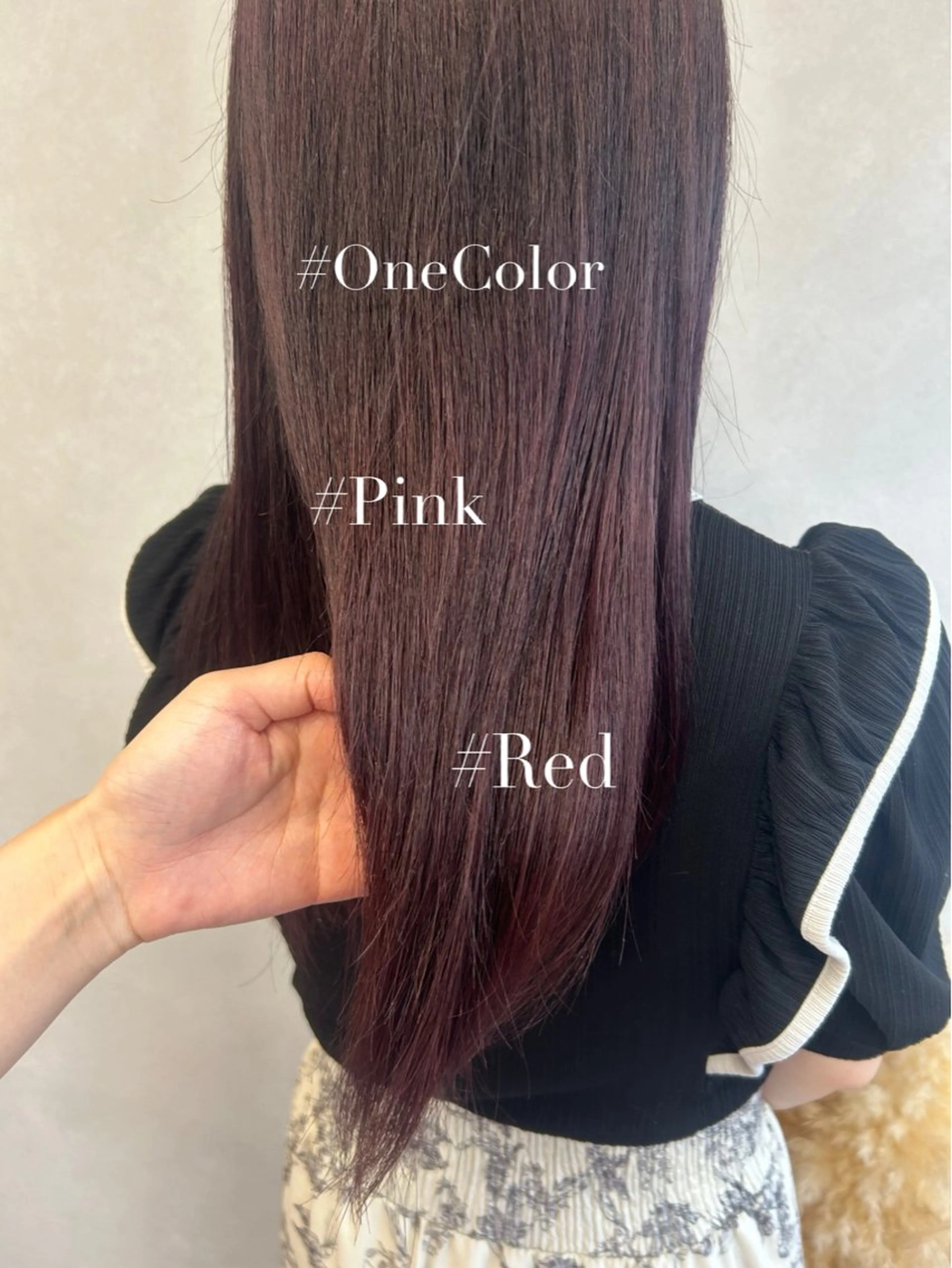 ロング カラー ピンクカラー レッドカラー カット ヘアカラー 暖色･似合わせカラー (廣石沙英🎀)のヘアスタイル