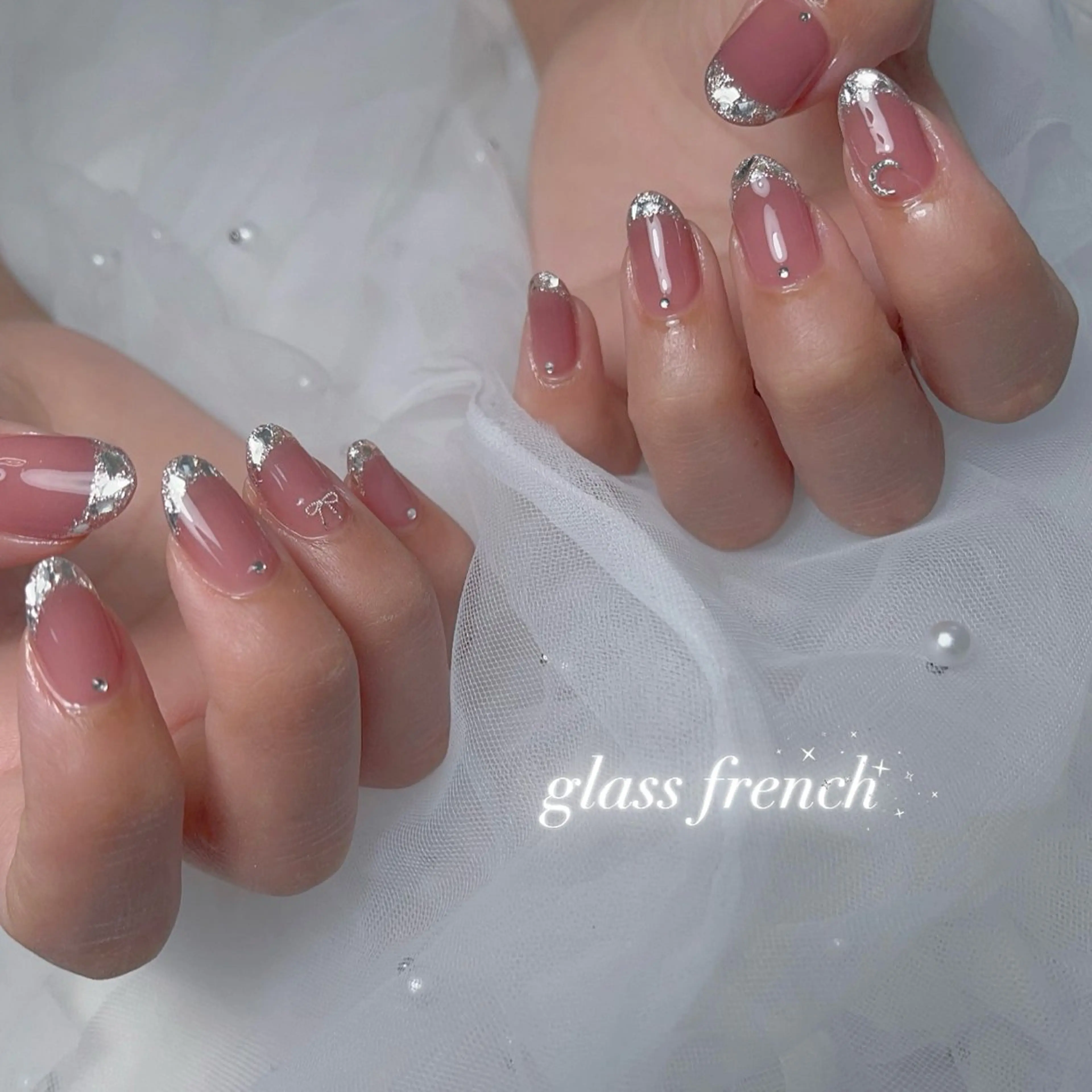 ネイル アートネイル 長さ出し 韓国ネイル 持ち込み ワンホンネイル ハンドネイル RE SALONのネイルデザイン