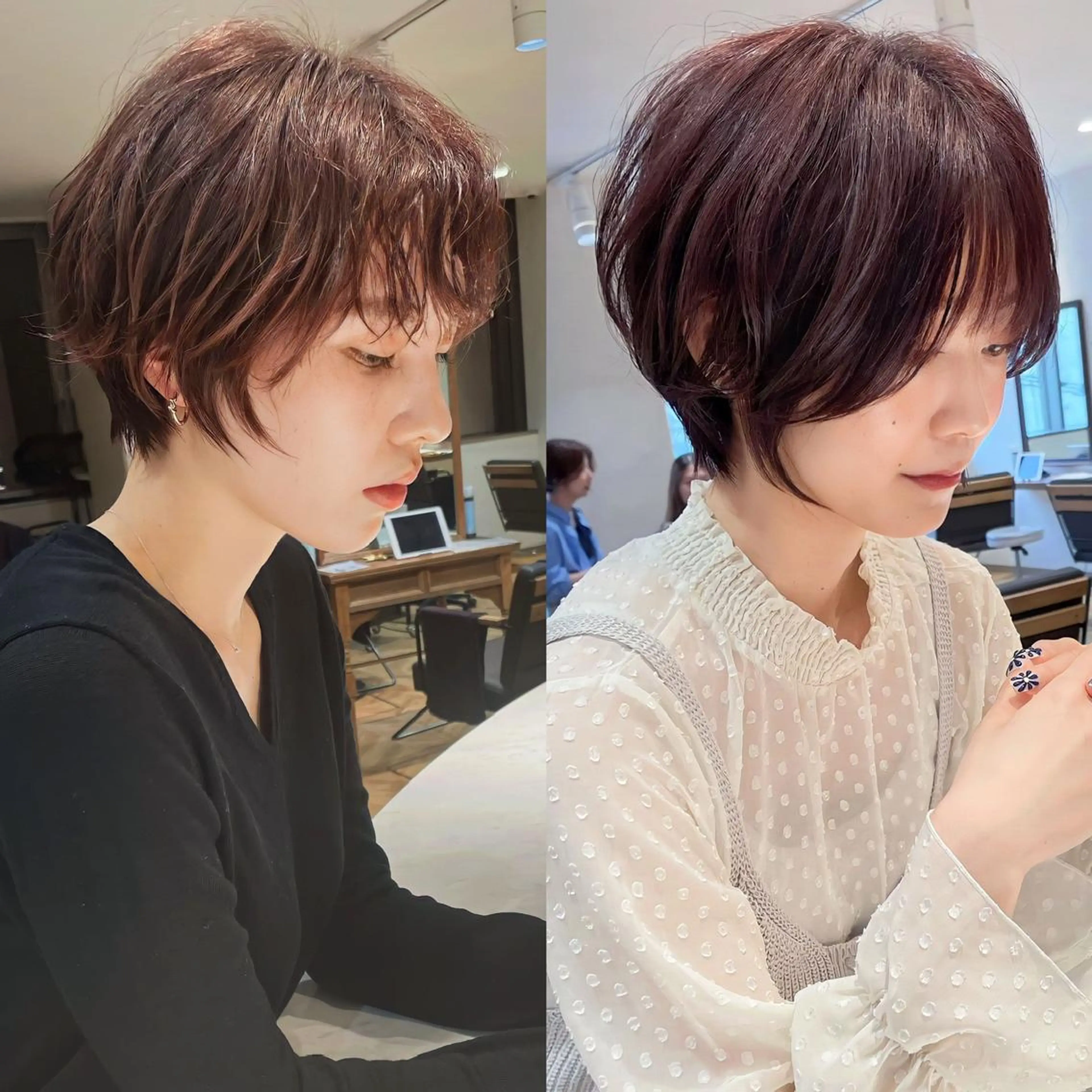 ショート パーマ カット パーマ トリートメント 🎀大川 錬🎀 ブリーチなしWカラーのヘアスタイル