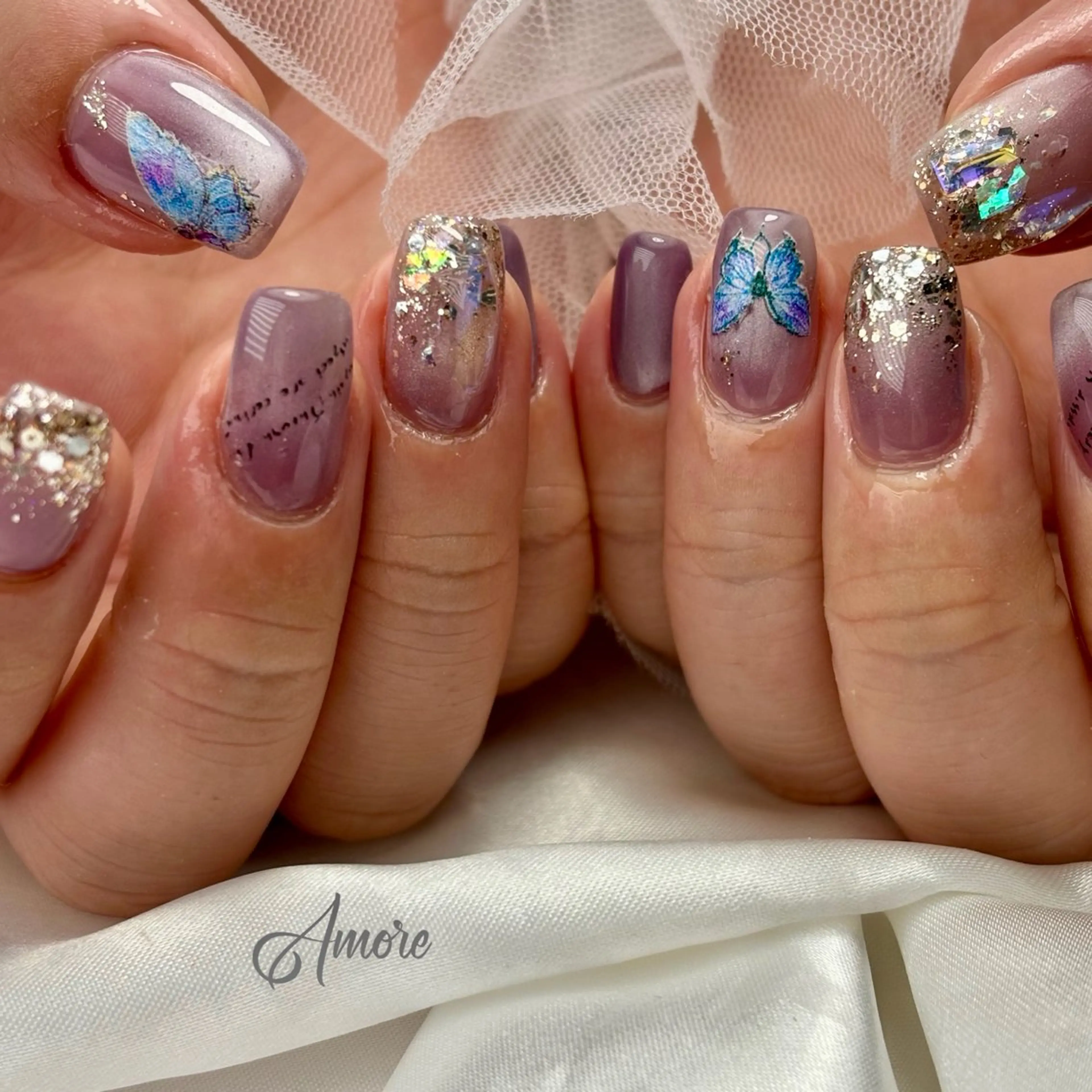 ネイル ジェルネイル キラキラネイル 韓国ネイル マグネットネイル パラジェル You kyehwaのネイルデザイン