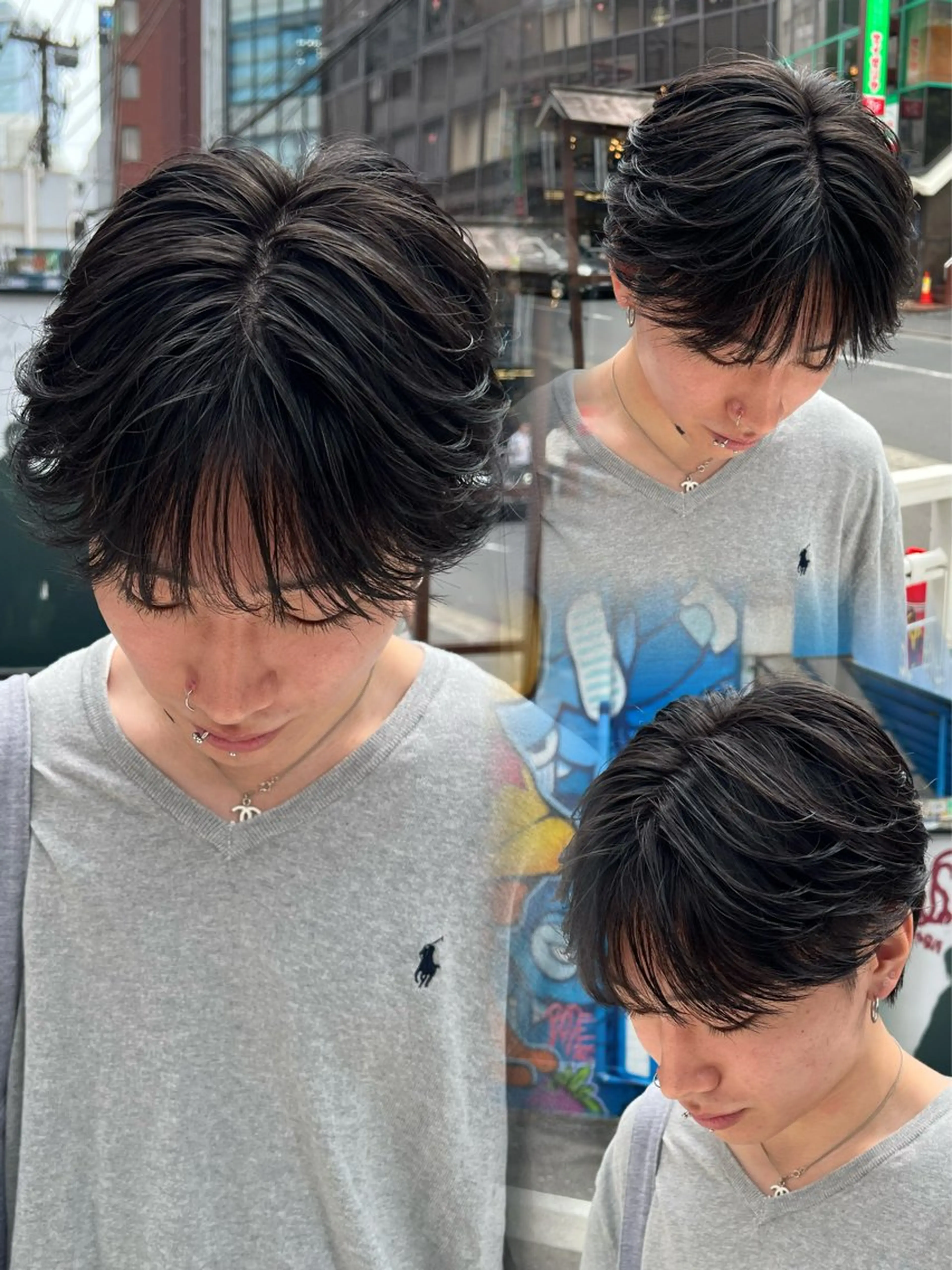 メンズ マッシュ シースルーマッシュ 🔷メンズフェザー スタイル🔹竹内凌のヘアスタイル