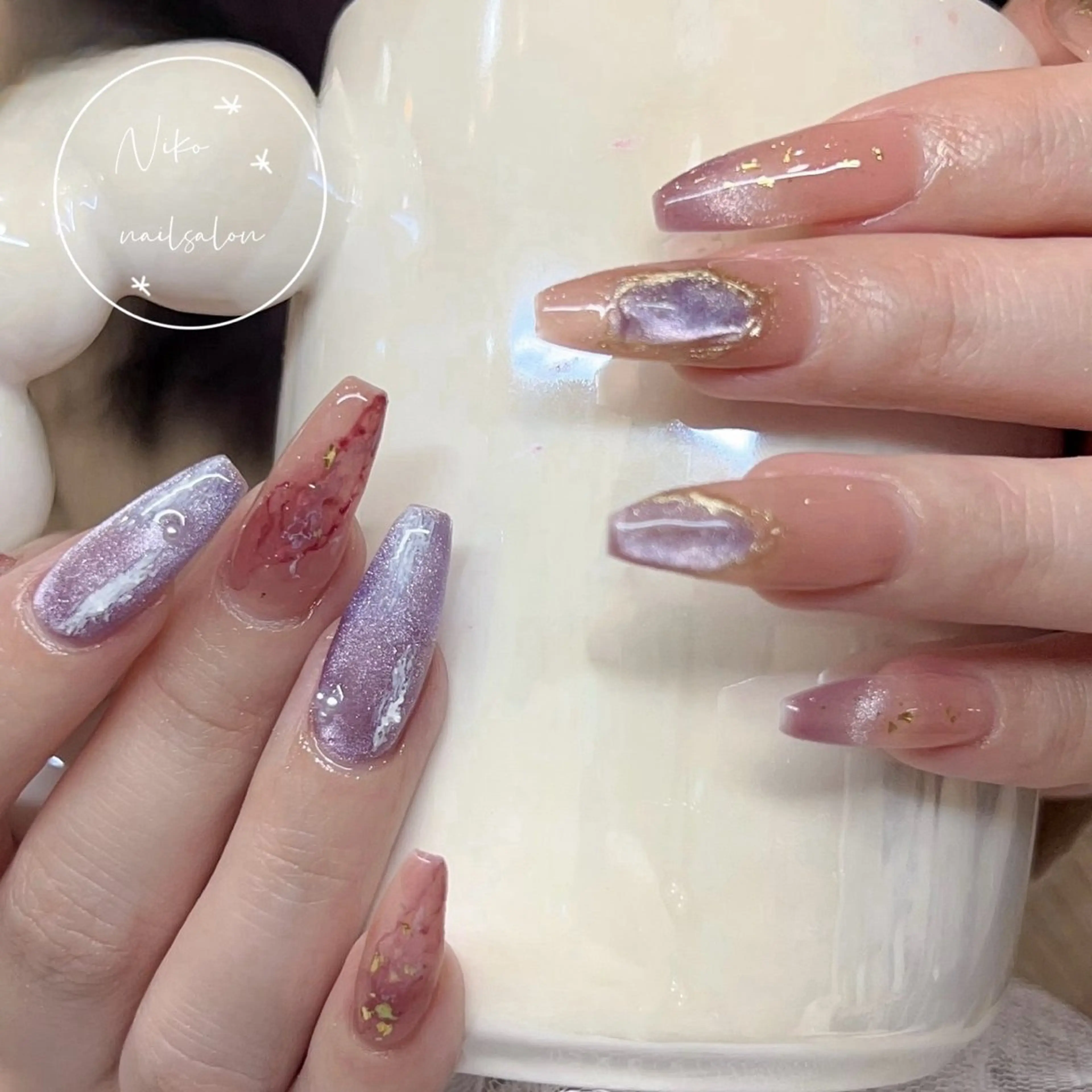 ネイル チークネイル 長さ出し フットネイル フレンチネイル ジェルネイル Niko Nail salon 銀座本店のネイルデザイン