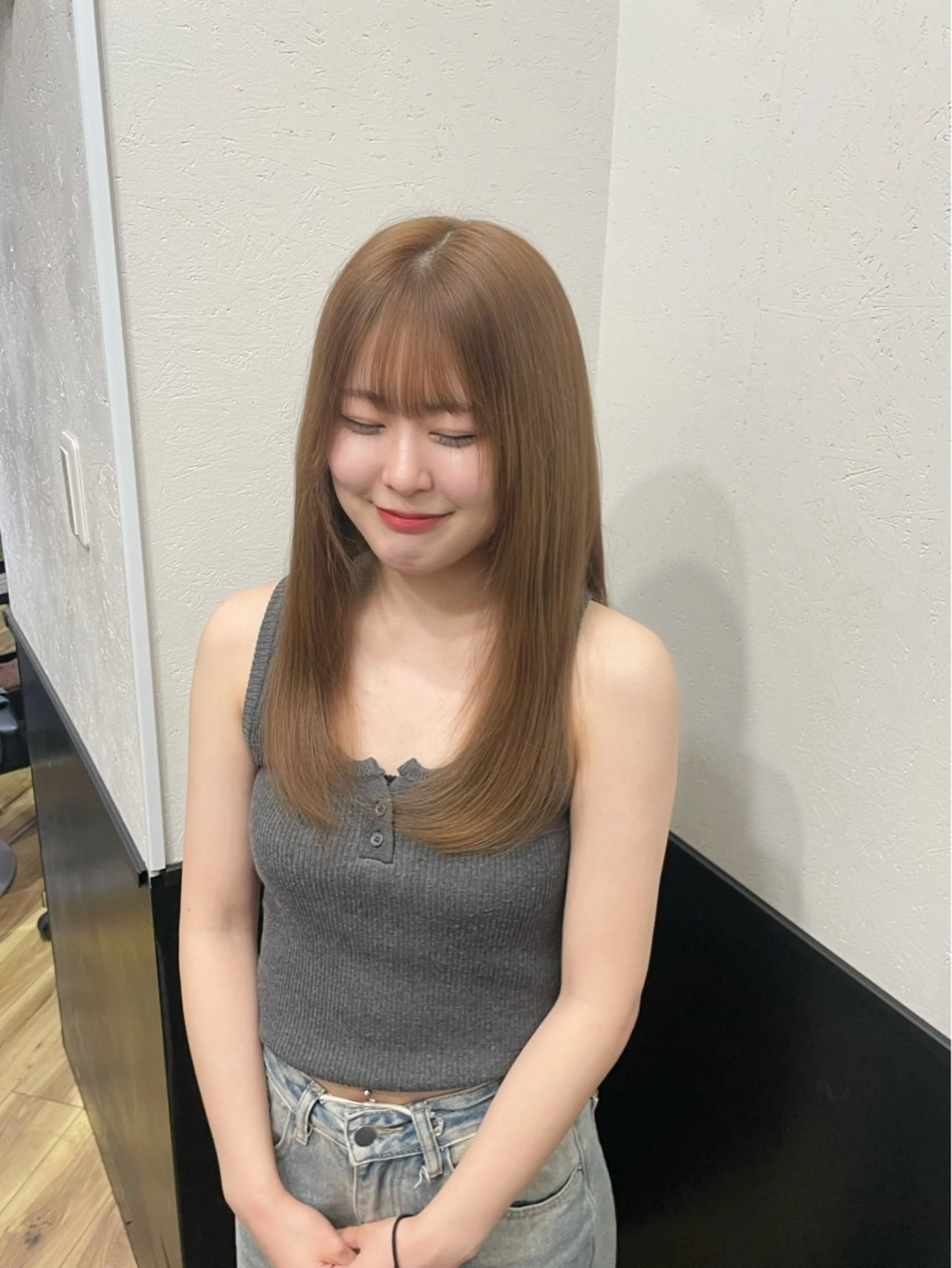 ロング カラー ベージュカラー ブリーチ ヘーゼル ブリーチなしカラー LAGUNA 渋谷/Mioのヘアスタイル