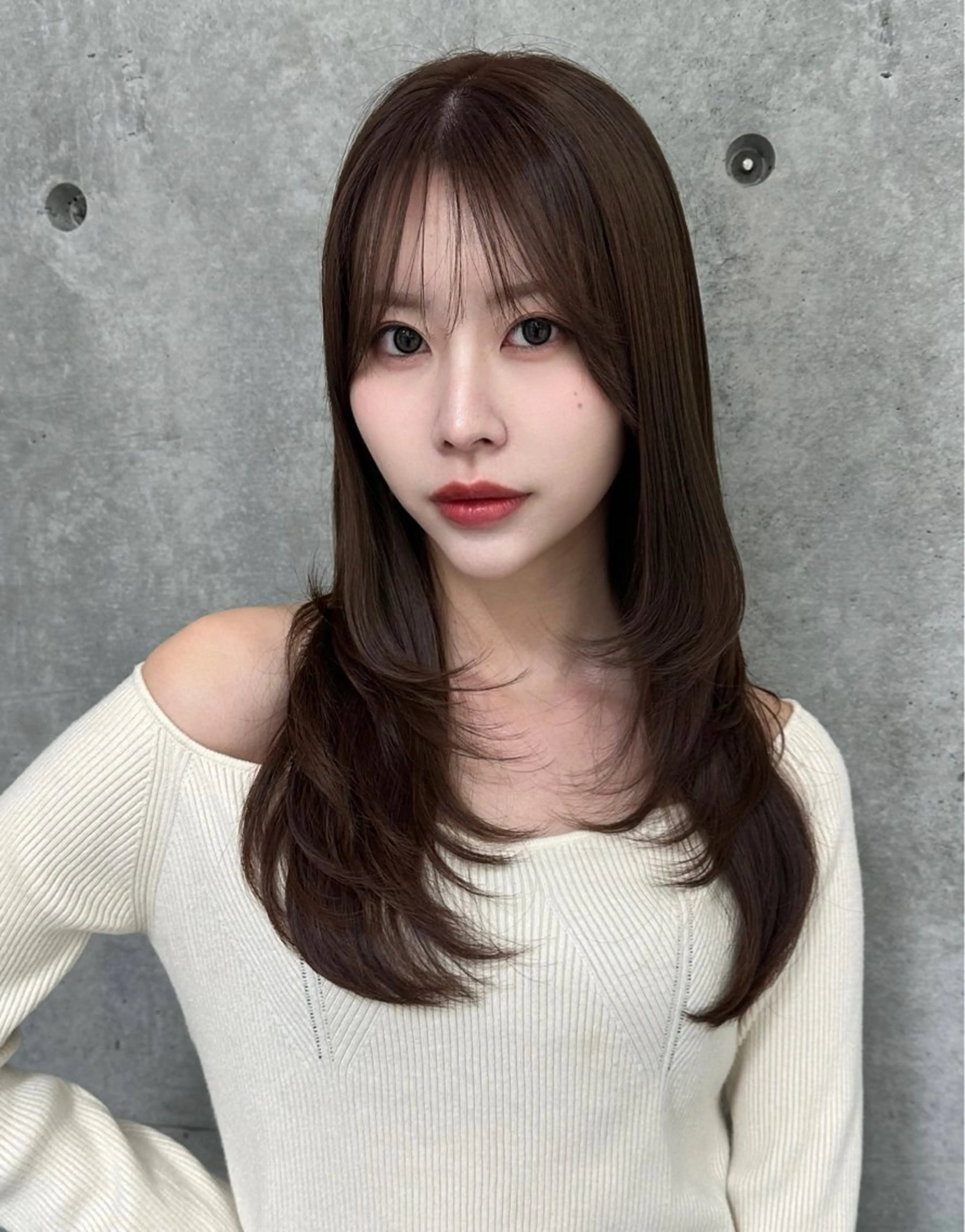 ロング カット ヘアカラー レイヤー/顔周り /ボブ/銀座/サラのヘアスタイル