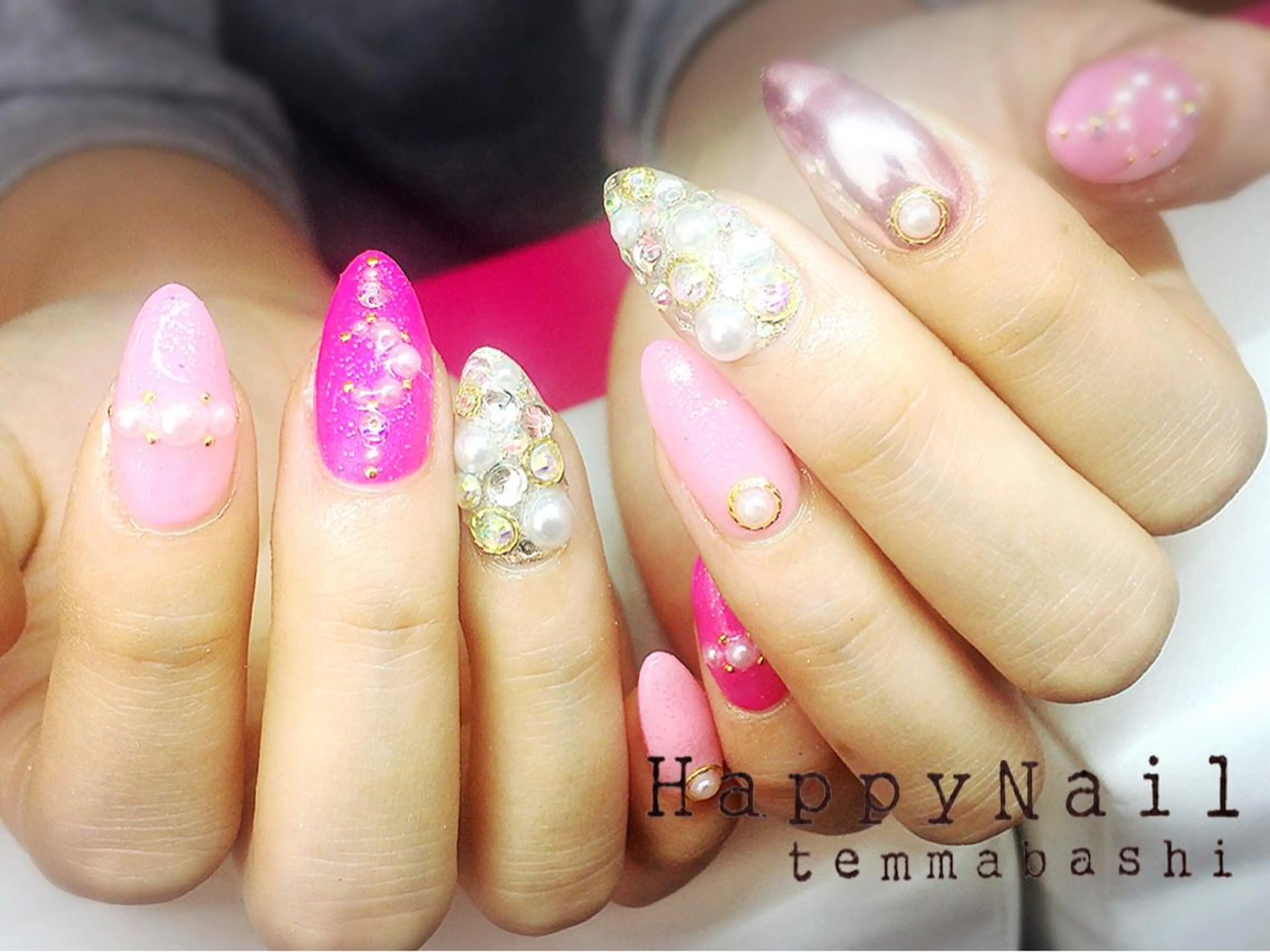 ショート ミディアム セミロング ロング ネイル アートネイル Happy Nailのネイルデザイン