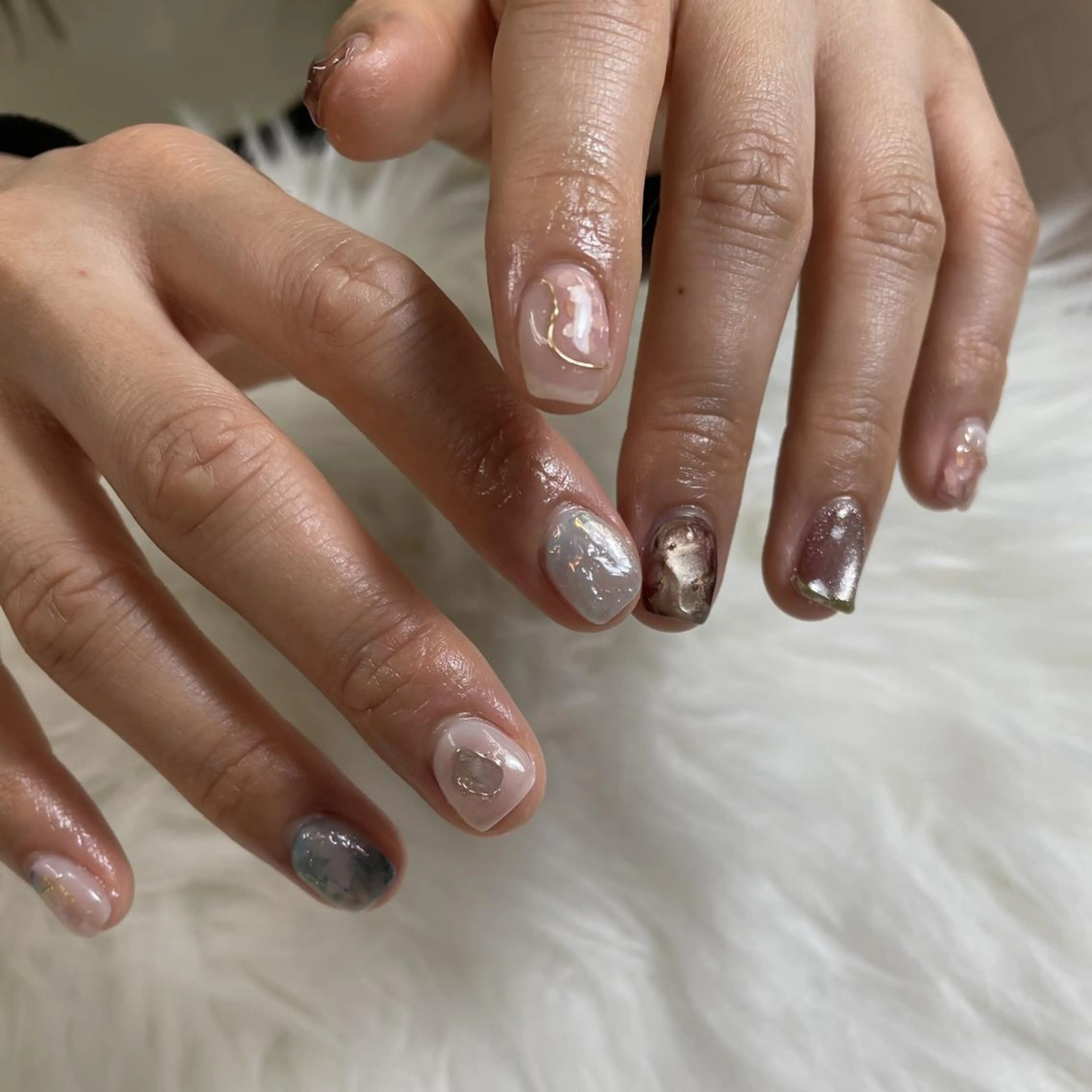 ネイル ハンドネイル フットネイル p.o.n. nuance/個性的のネイルデザイン