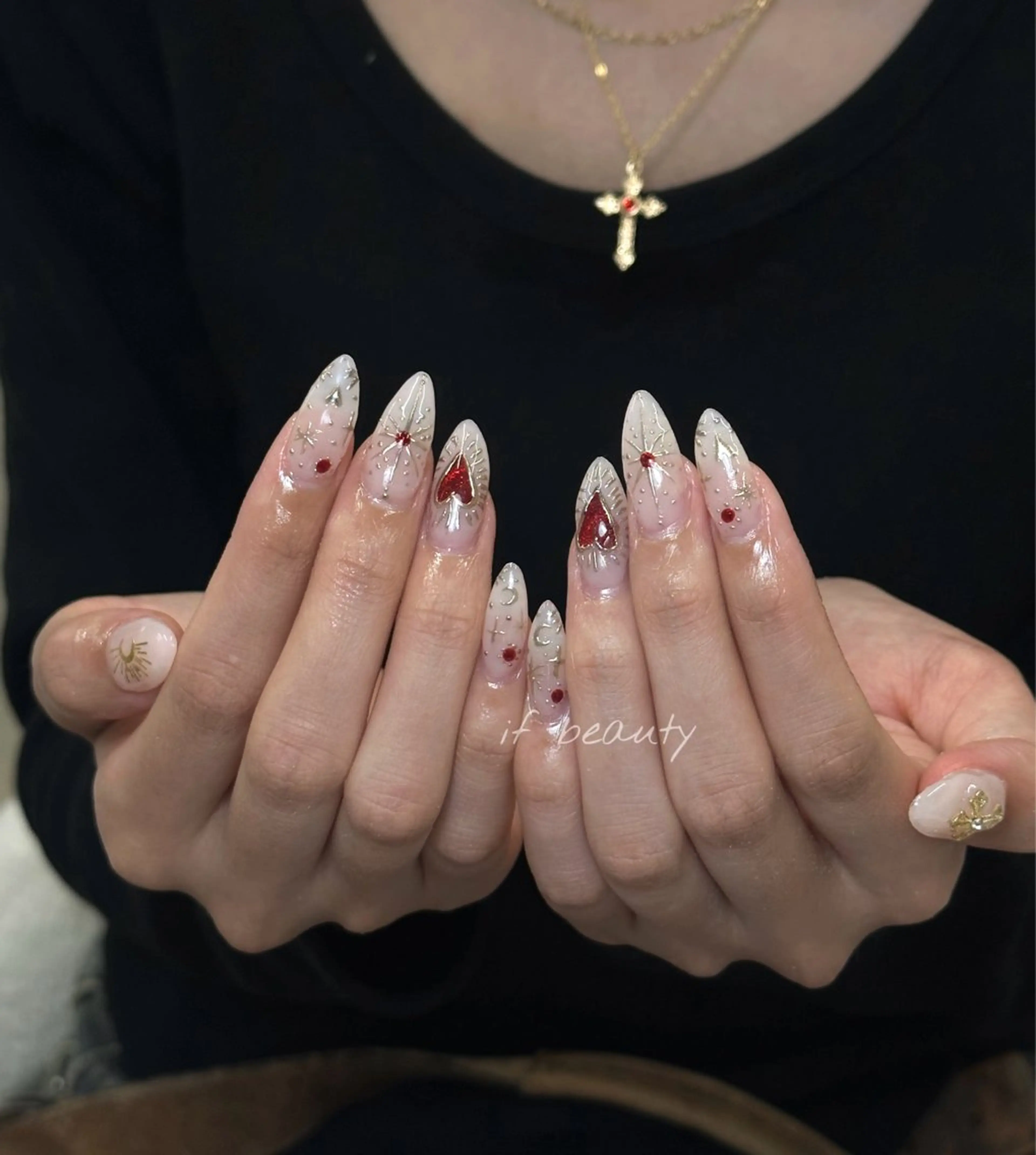 ネイル アートネイル ジェルネイル グラデーション パラジェル ワンホンネイル ハンドネイル if Hair＆Nail Salon所属・IKA /海外ネイル /個性派/ワンホンのネイルデザイン